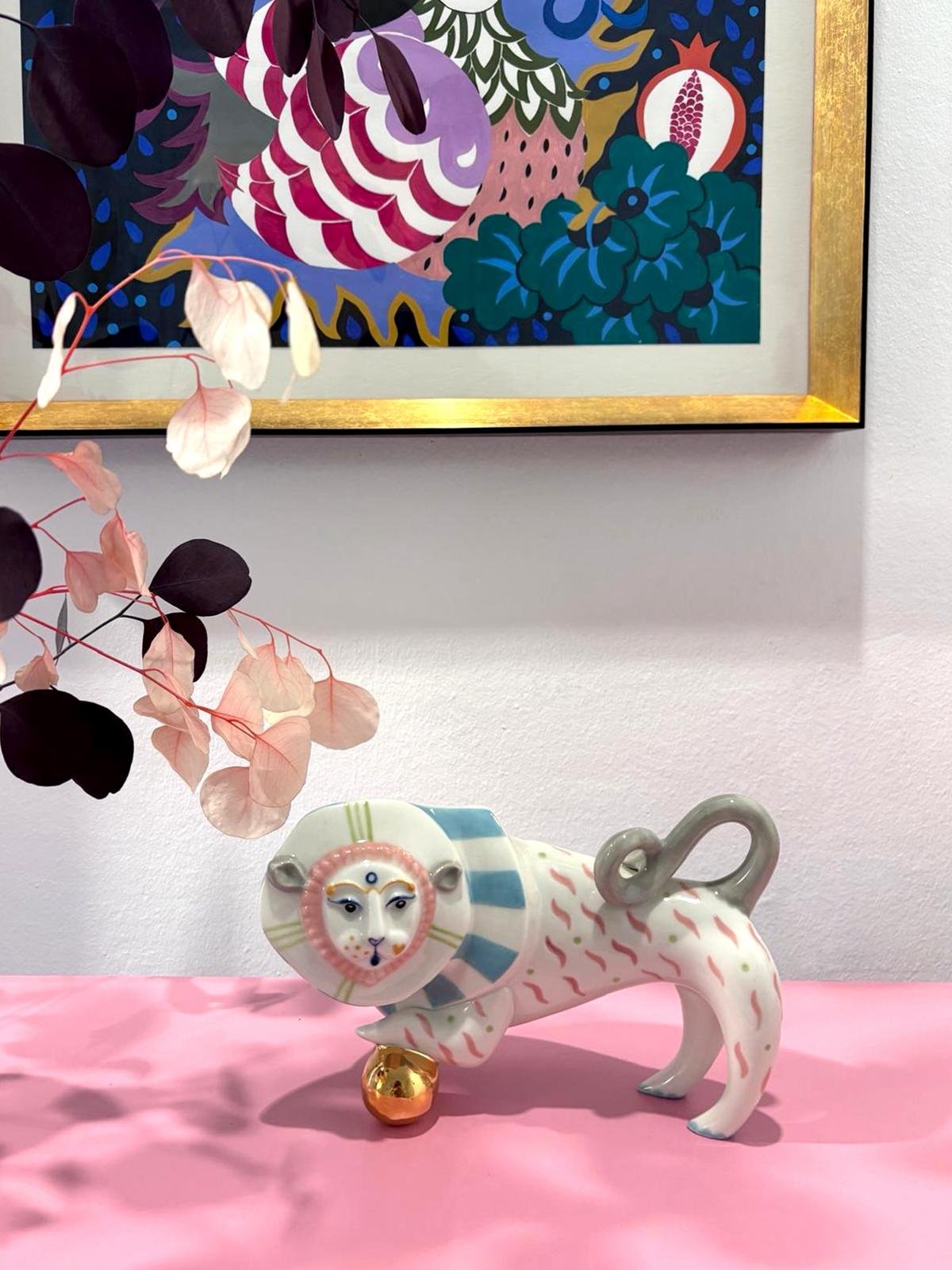 The Lion Aleksandra Zeromska Unique Porcelain Sculpture (2).jpeg