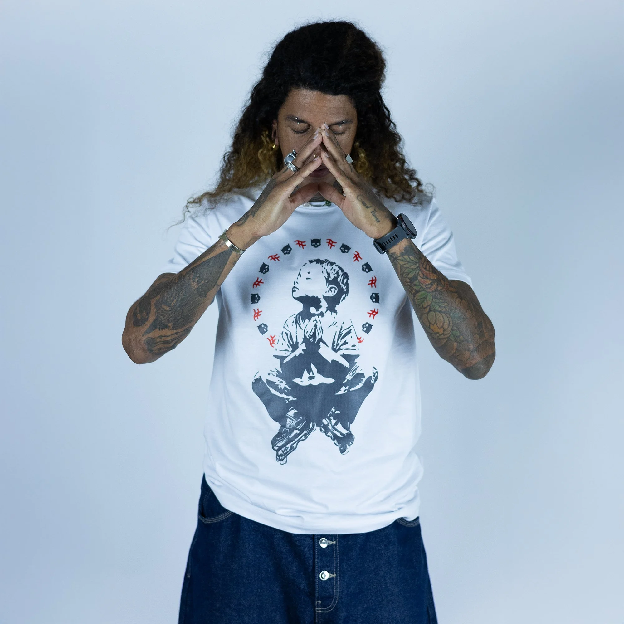 NOBODY'S CHILD - T SHIRT - WHITE - INFERNO X SVEDISH DISASTER