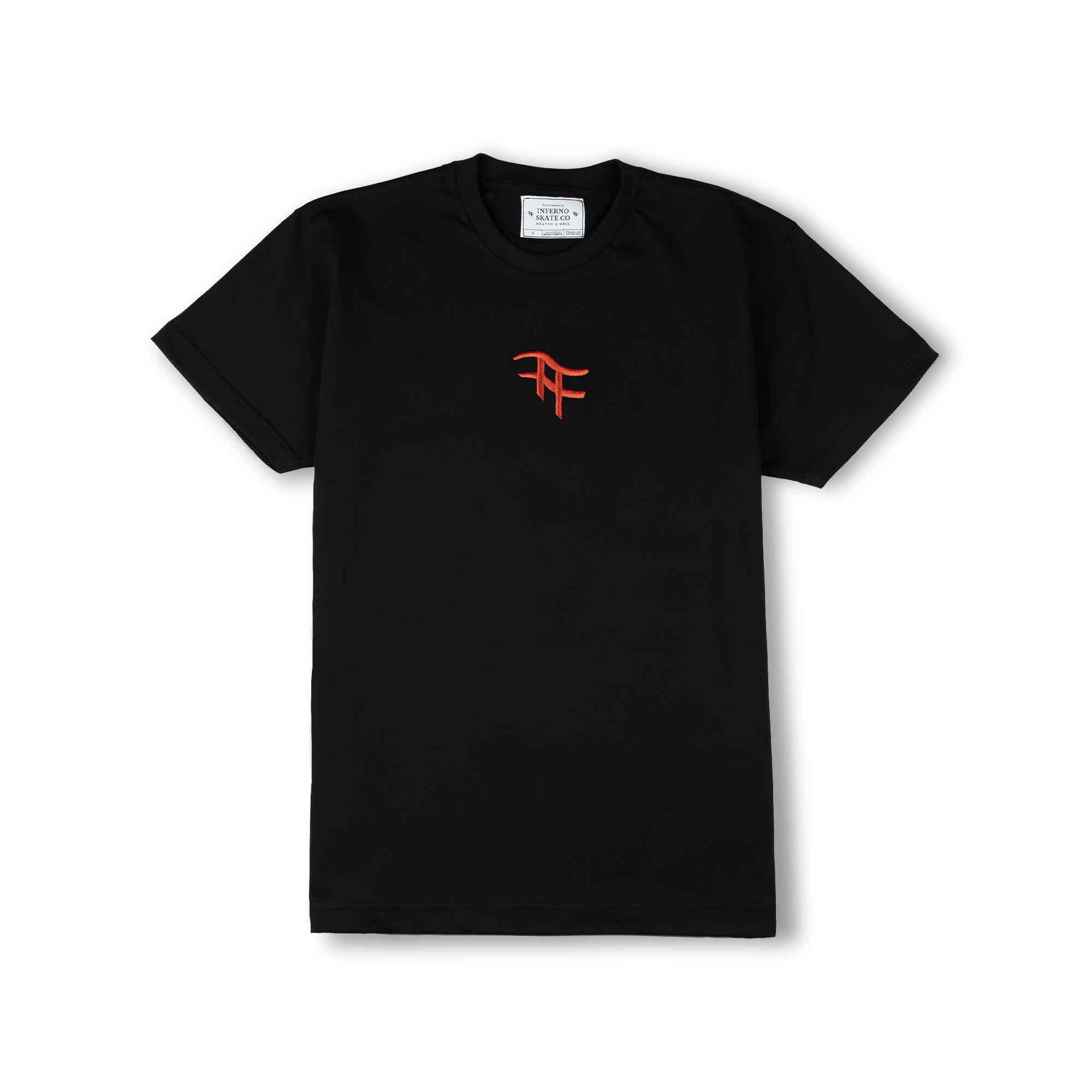 INFERNO Embroidered Logo Tee – Black