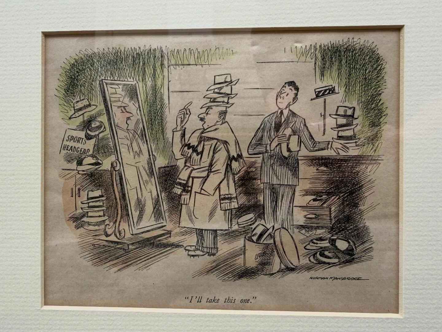 Gorgeous little print found in a charity shop. Framed and ready to hang.