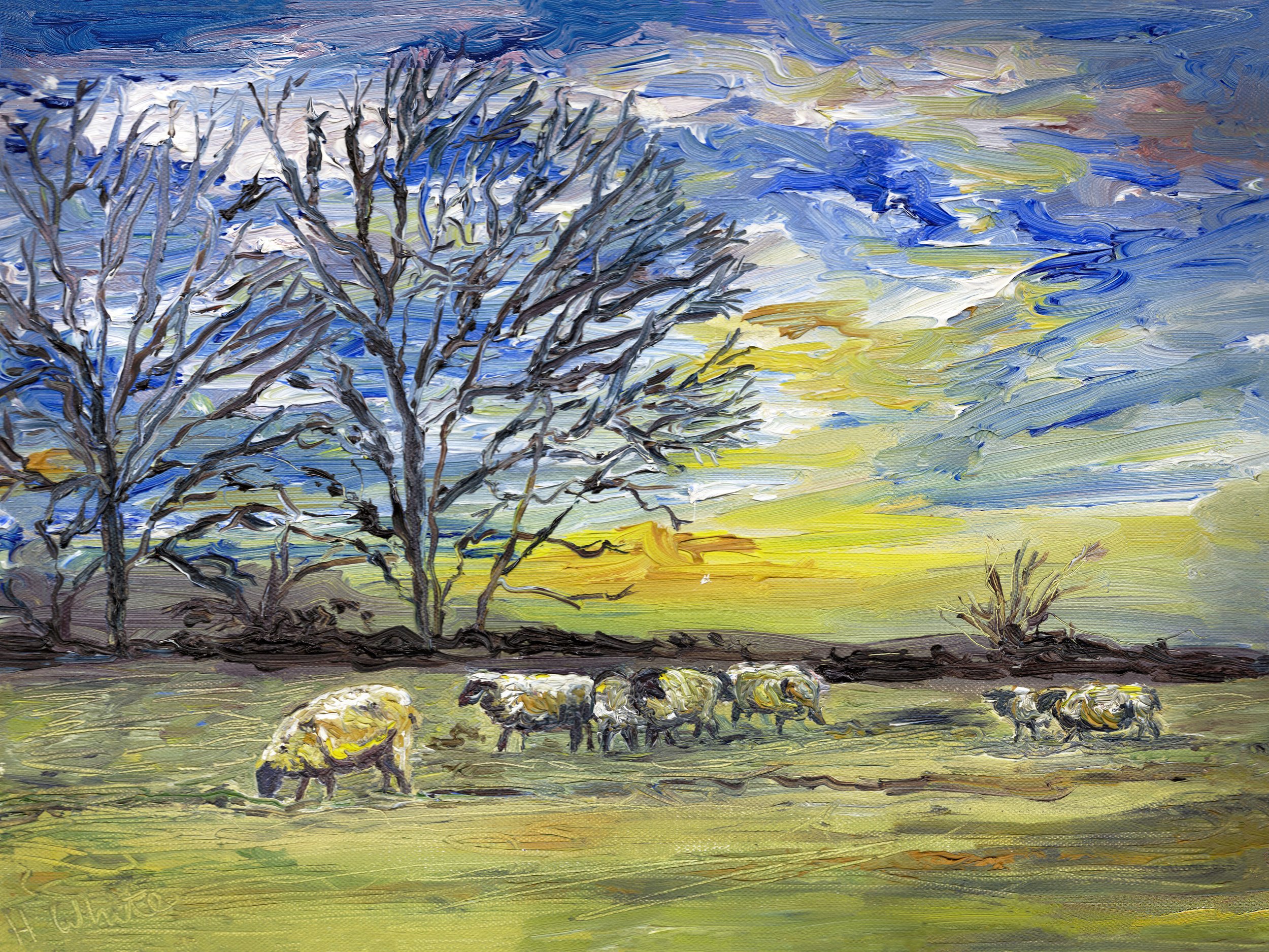 Winter Grazing, 2009, oil on canvas