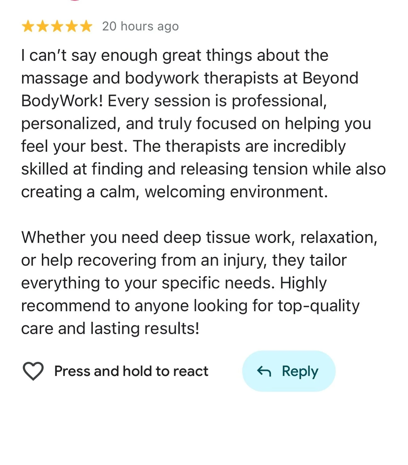 We take pride in helping our friends and clients and love seeing them feeling better. Thanks @peak_performancephysio for this awesome review! We appreciate you!