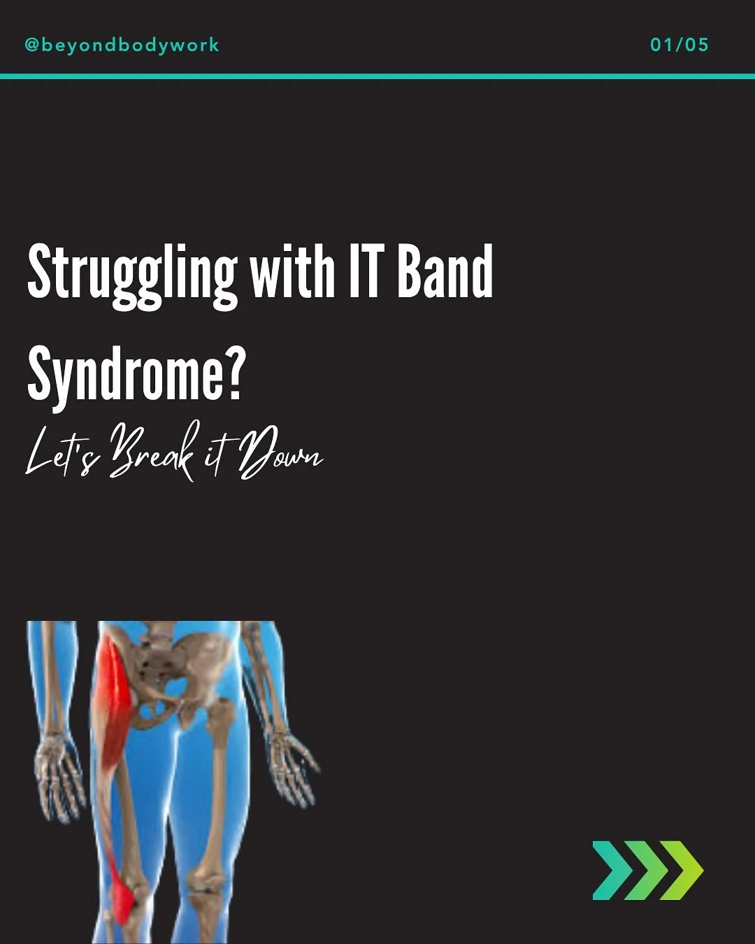 Tight hips or knee pain slowing you down? 👇
Let&rsquo;s break down IT Band Syndrome and get you moving pain-free again. 💪

Book your recovery session today at Beyond Bodywork.

#LakeWylieMassage #BeyondBodywork #RecoveryStartsHere #MassageTherapy #