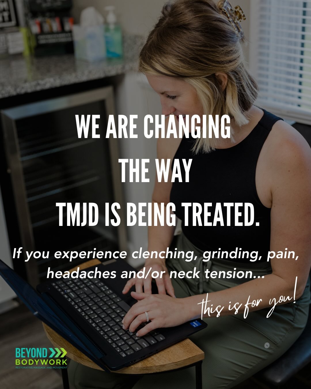 TMJD doesn&rsquo;t have to run your life.
At Beyond Bodywork  we assess, treat, and teach you how to maintain relief long after you leave the table.

If you&rsquo;re dealing with clenching, grinding, headaches, or neck tension this is your sign to bo