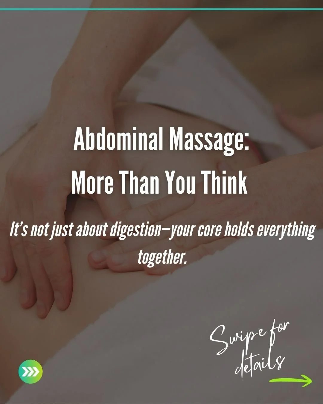 Your core does more than hold you upright.
Abdominal massage supports the muscles, breath, nervous system, and digestion&mdash;helping your body function more efficiently from the inside out.

When the abdomen is tense, the whole body compensates.
Wh