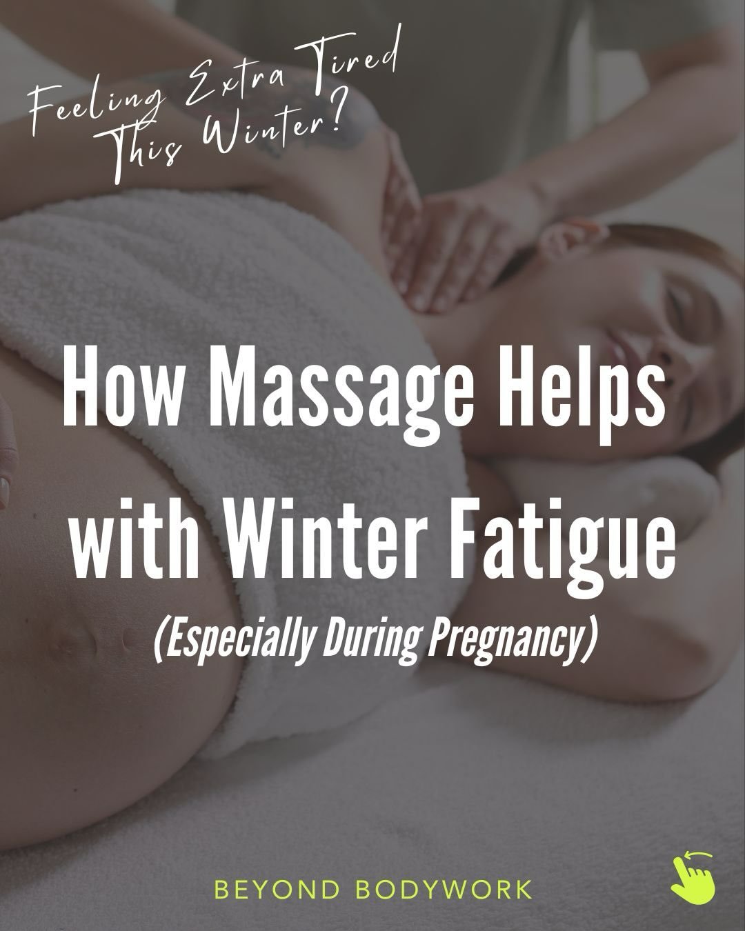 Winter fatigue is real and pregnancy can amplify it. ❄️

Massage isn&rsquo;t just about relaxation; it supports circulation, sleep, stress regulation, and overall energy levels during a season when your body needs extra care.

At Beyond Bodywork, pre