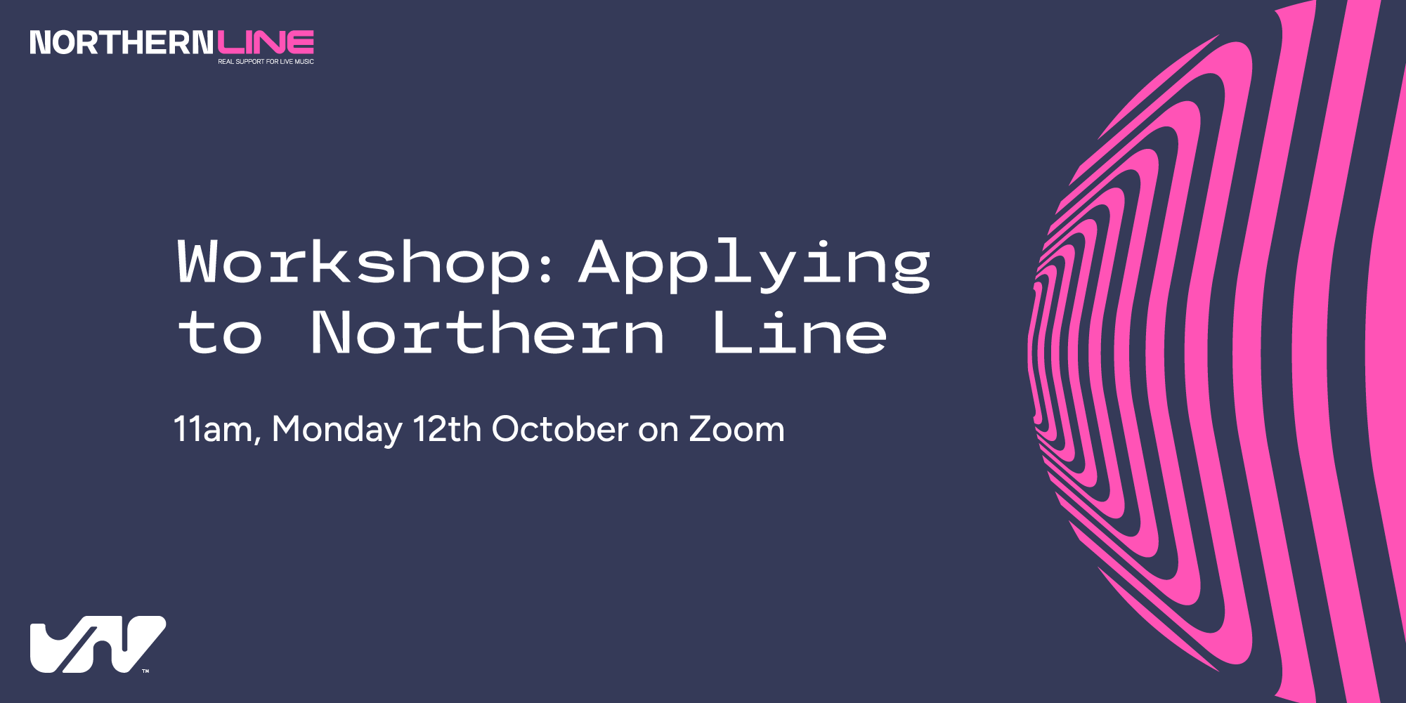 poster advertising a workshop for applying to northern line