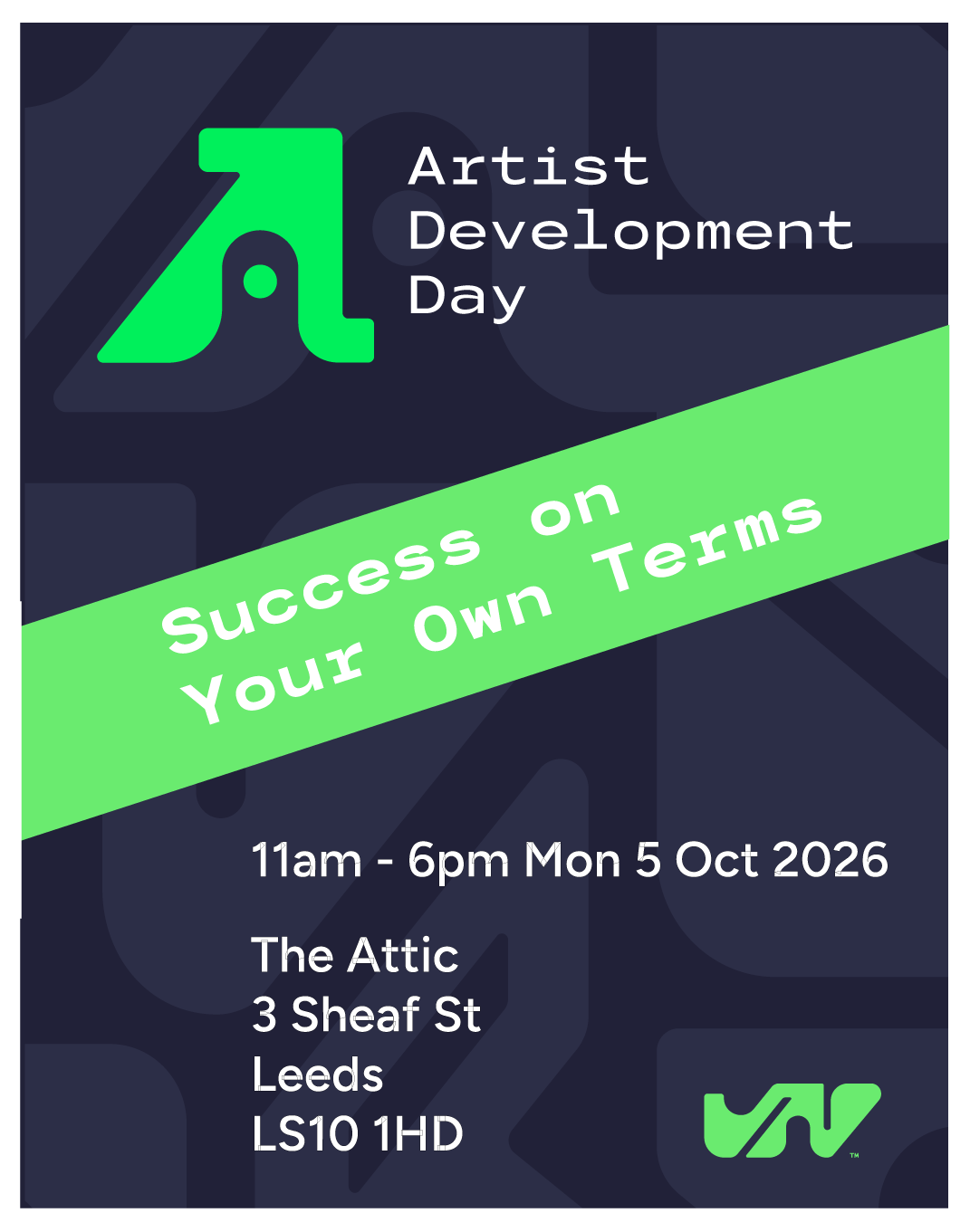 poster for an artist development day event