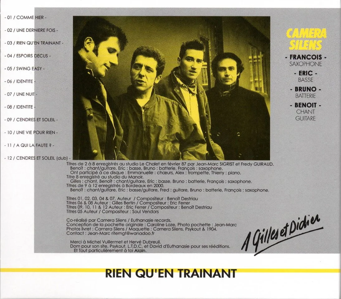 RIEN QU'EN TRAINANT CD Digipack — Camera Silens