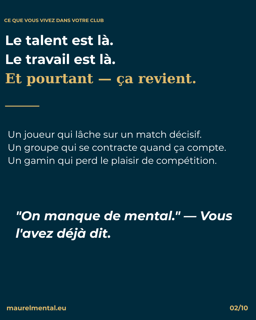 Le problème récurrent dans les clubs rugby amateurs : performance à l'entraînement, échec en compétition. Conférence gratuite préparation mentale Michaël Maurel, Var PACA.