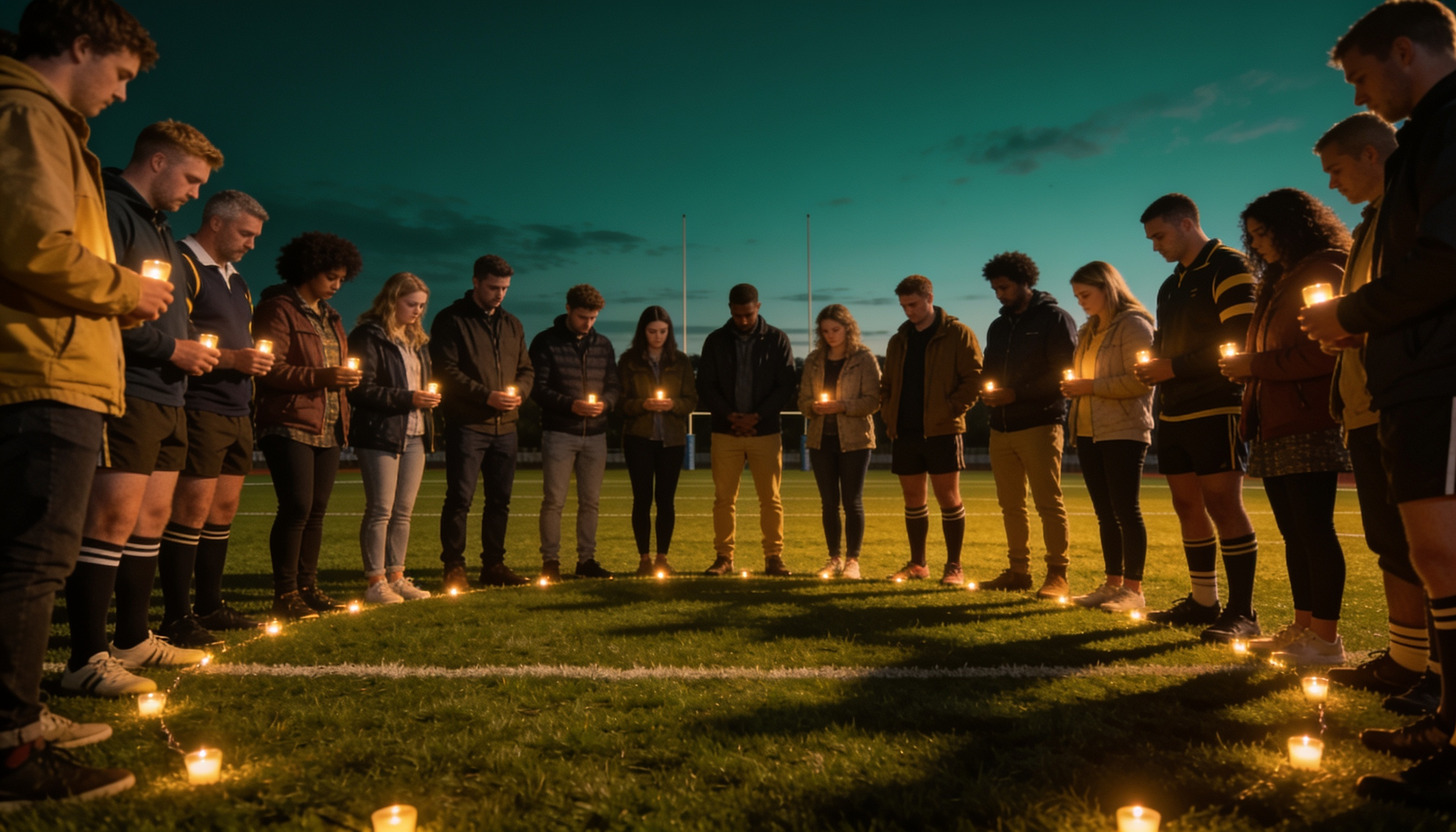 Hommage jeune rugbyman terrain rugby prévention commotion cérébrale association