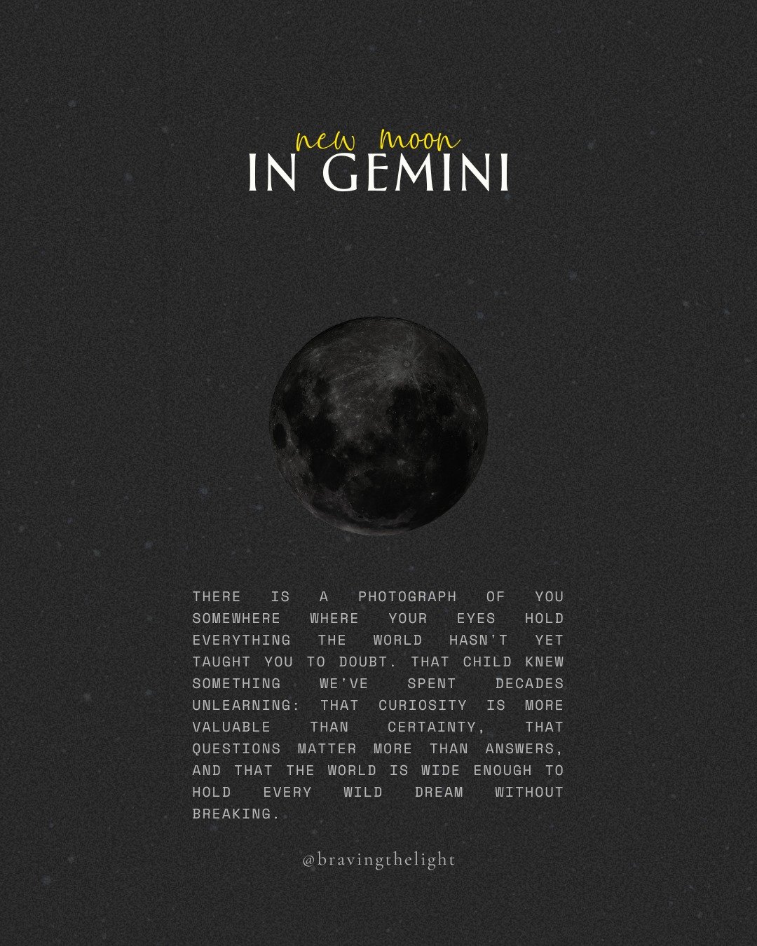 If your mind has felt restless lately, crackling with ideas that don't quite fit your old frameworks&mdash;pay attention. These aren't random thoughts but insights breaking through patterns that have kept you small.

Today's New Moon in Gemini arrive