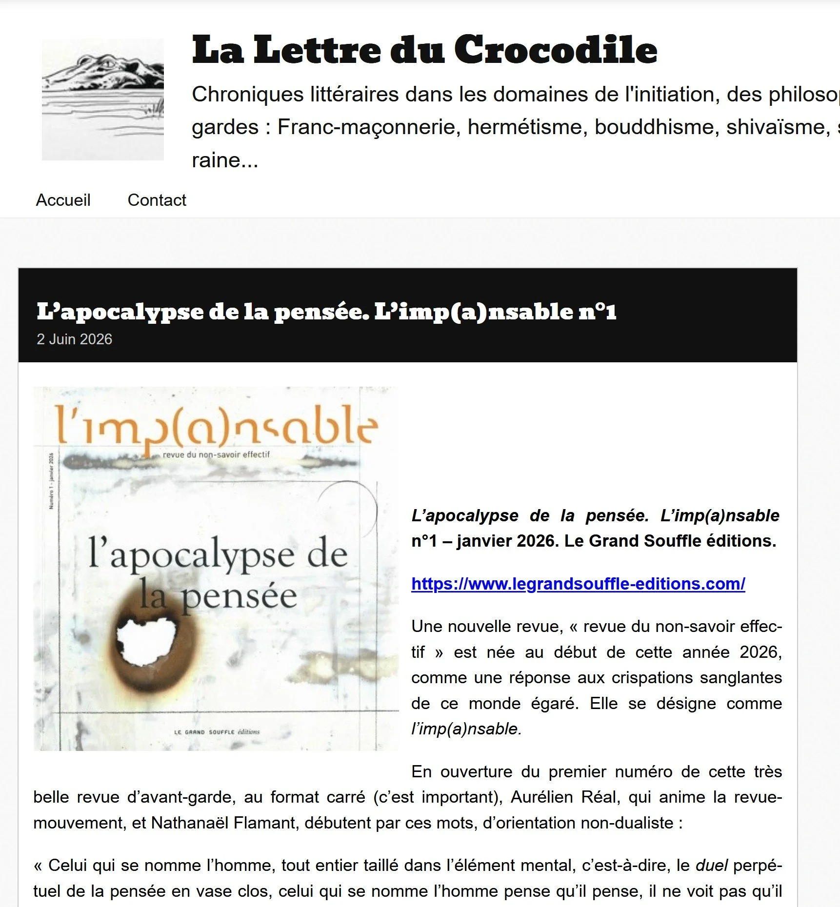 revue-l'impansable-l'apocalypse-de-la-pensée-couverture