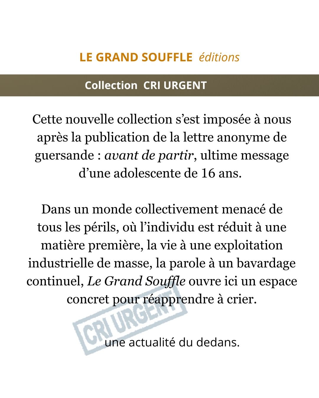 Collection-cri-urgent-présentation
