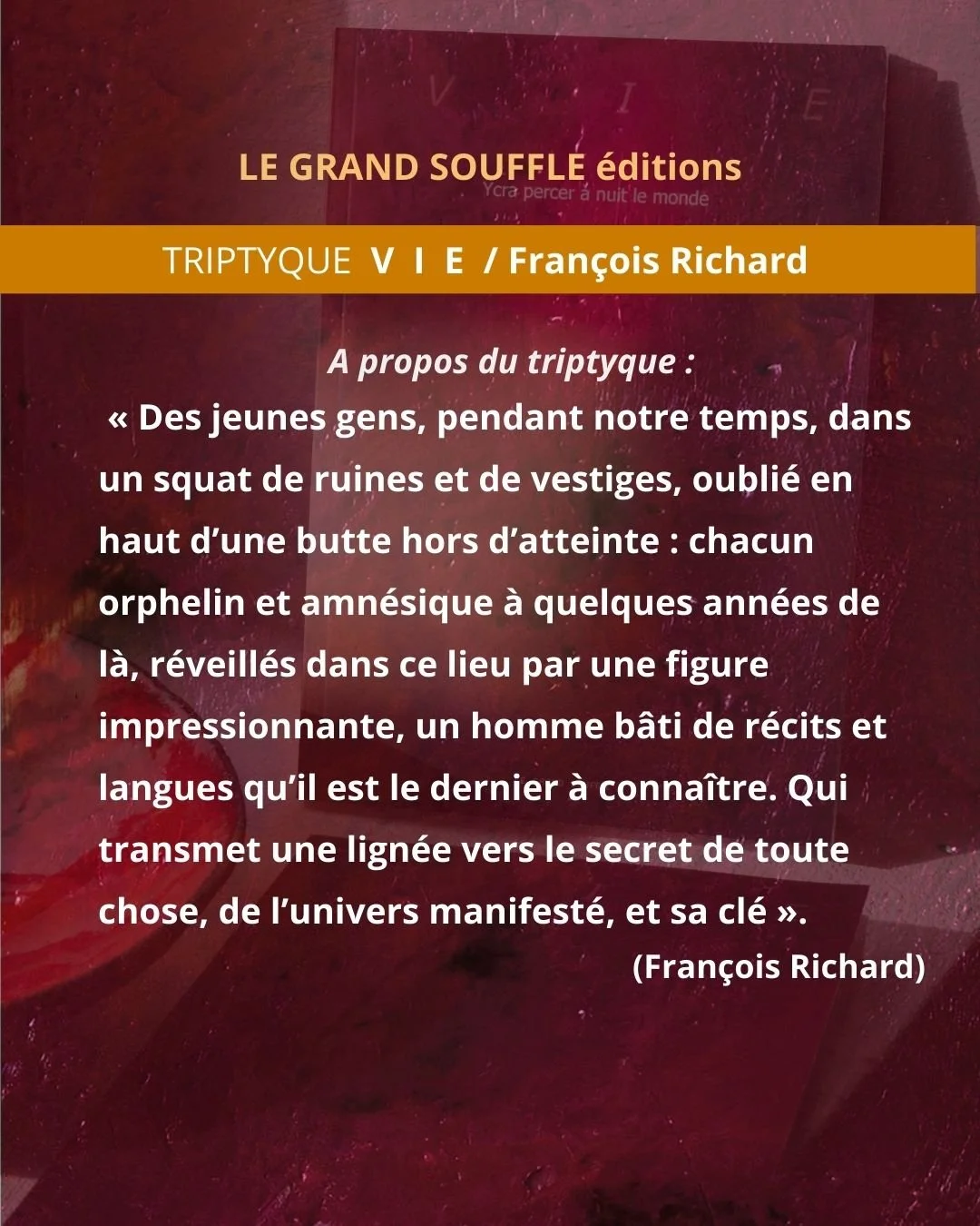 VIE-François-Richard-Le Triptyque-à-propos