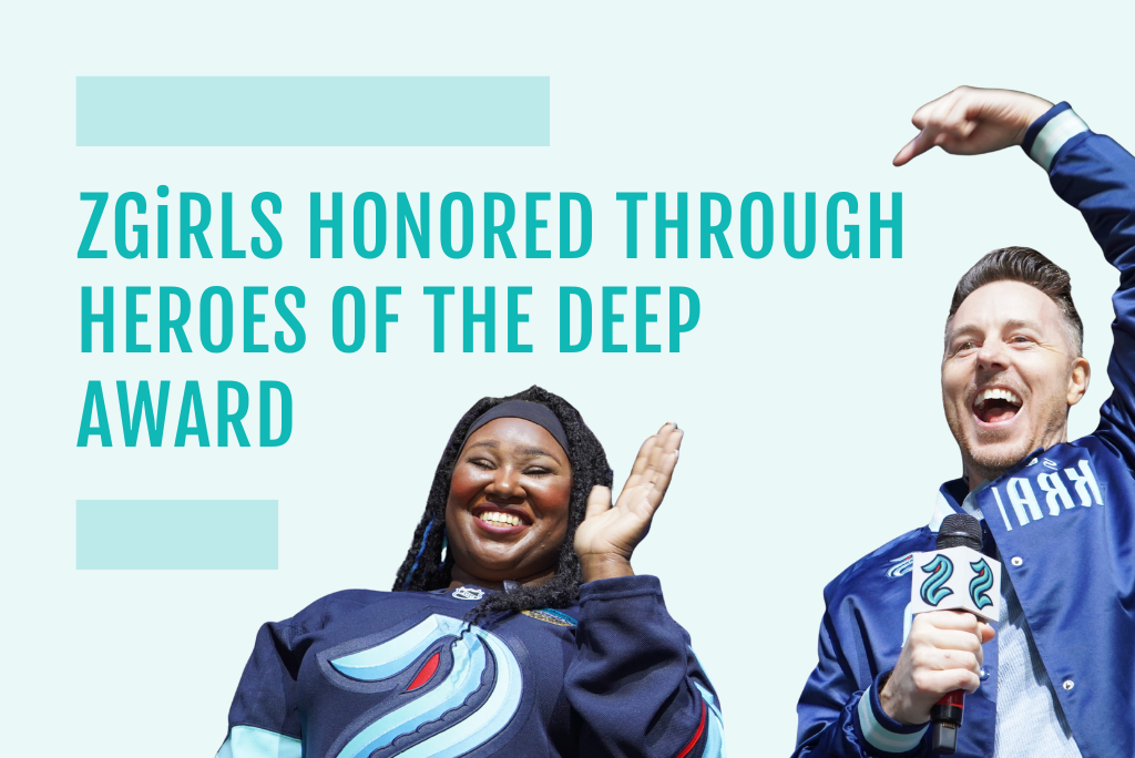 ZGiRLS Honored Through Heroes of the Deep Award at Seattle Kraken Game, Expanding Confidence Programming for Girls