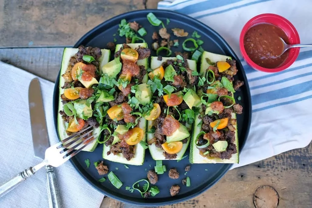 Taco Zucchini Boats