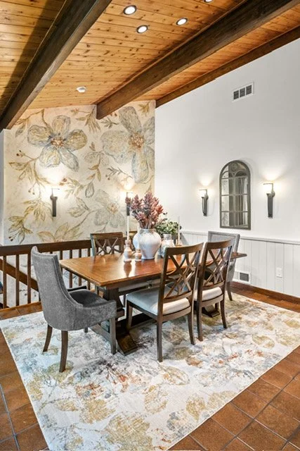 Mid-Century Dining Room interior decorated by FUNCY DECOR.