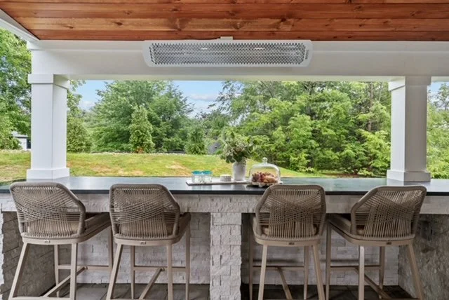 Modern classic outdoor living space decorated by FUNCY DECOR.