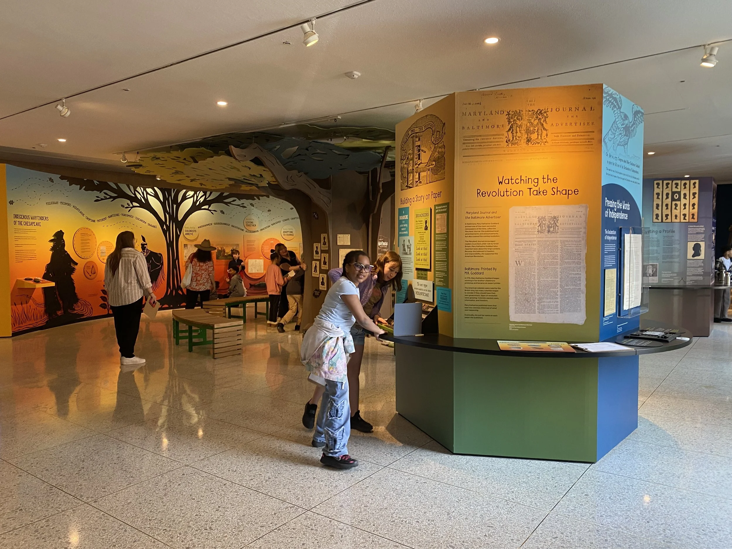 Interactive museum exhibit for children in grade school.