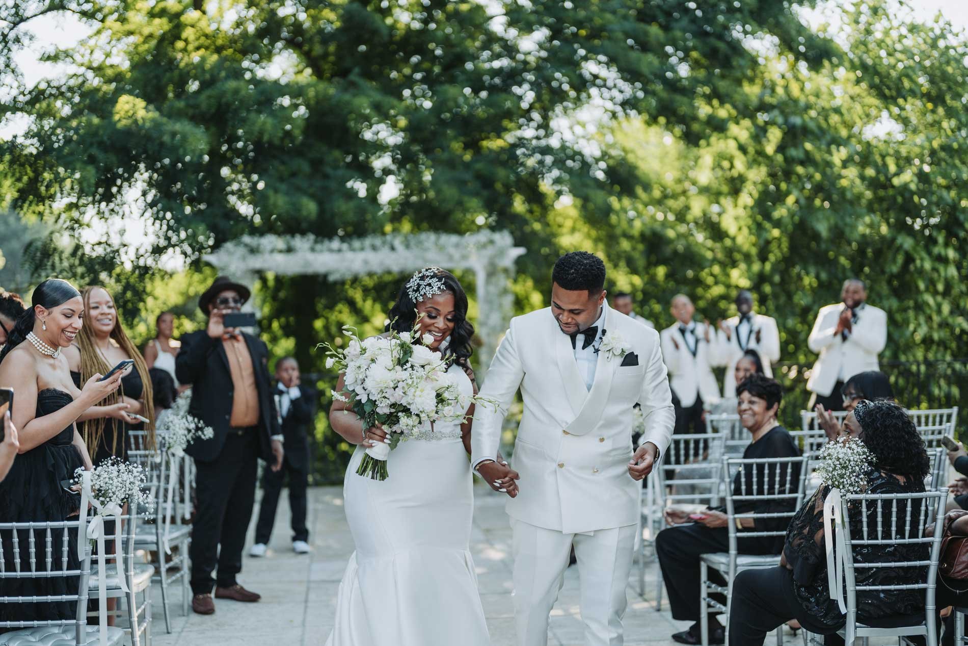 Mulino’s Lake Isle Wedding Ceremony Bride And Groom Processional