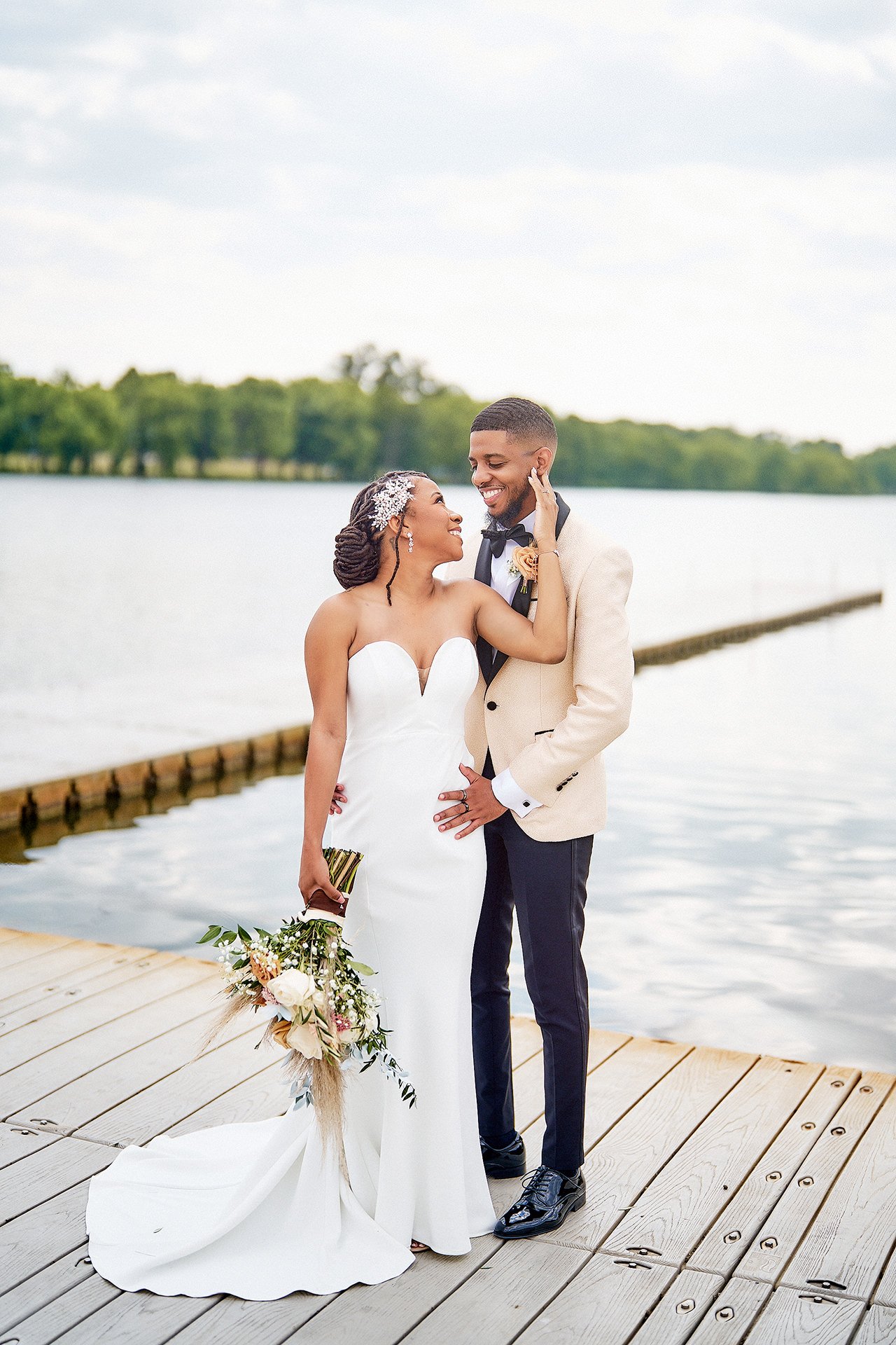Camden County Boathouse Wedding Photos Bride And Groom First Look