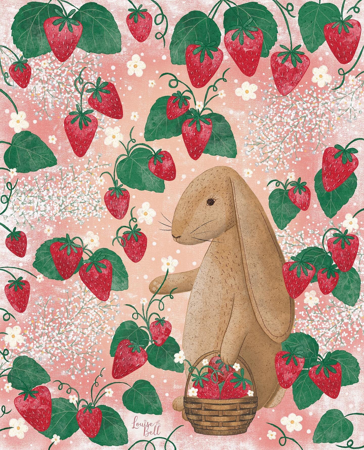 Week 3 of the #monthofmayb
Bunnies . Berries . Basket 

I wish I had more to say but I&rsquo;m now in the land of lots of client work this week. Happy times but a lot less drawing time. A real mixed bag of creativity &hellip; bunnies and cuteness to 