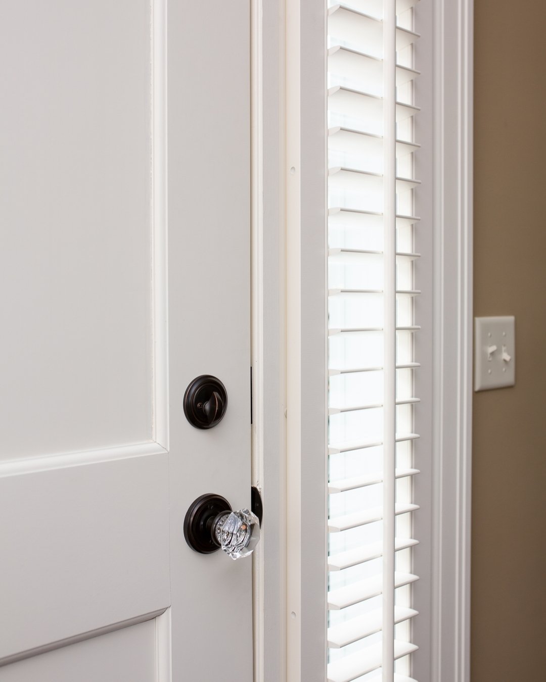 Shutters are a smart and stylish way to bring privacy and light control to a space &mdash; from sidelights to bathroom windows and everywhere in between. Union Place takes care of everything from measuring to helping with selection and doing the fina