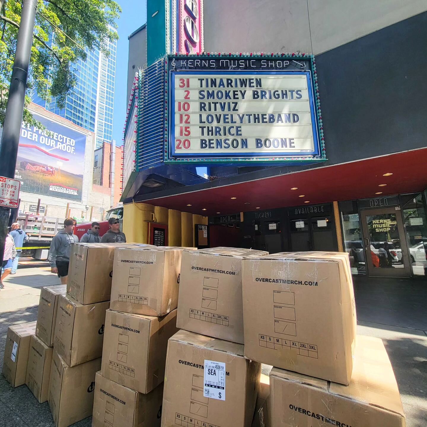 11 delivering some concert merch to the Showbox today
