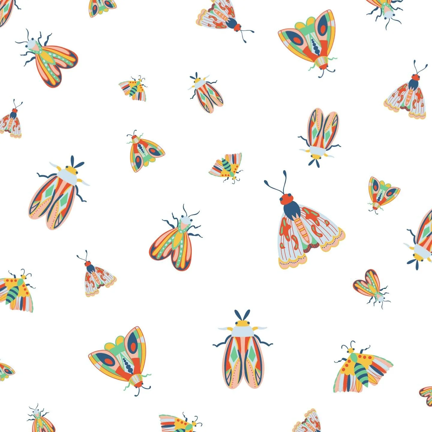 Winged Kaleidoscope Collection
Part #3

✨ This collection is all about those vibrant, colorful moths and the playful patterns they inspired. Think bold colors, fun florals, and starry vibes&mdash;all mixed together like a kaleidoscope of nature&rsquo