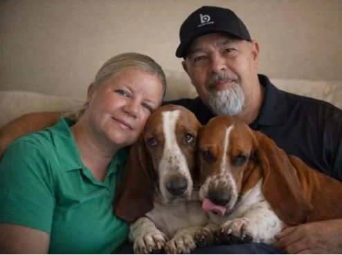 Delilah (now known as Birdie) on the L.; Turbo on the right