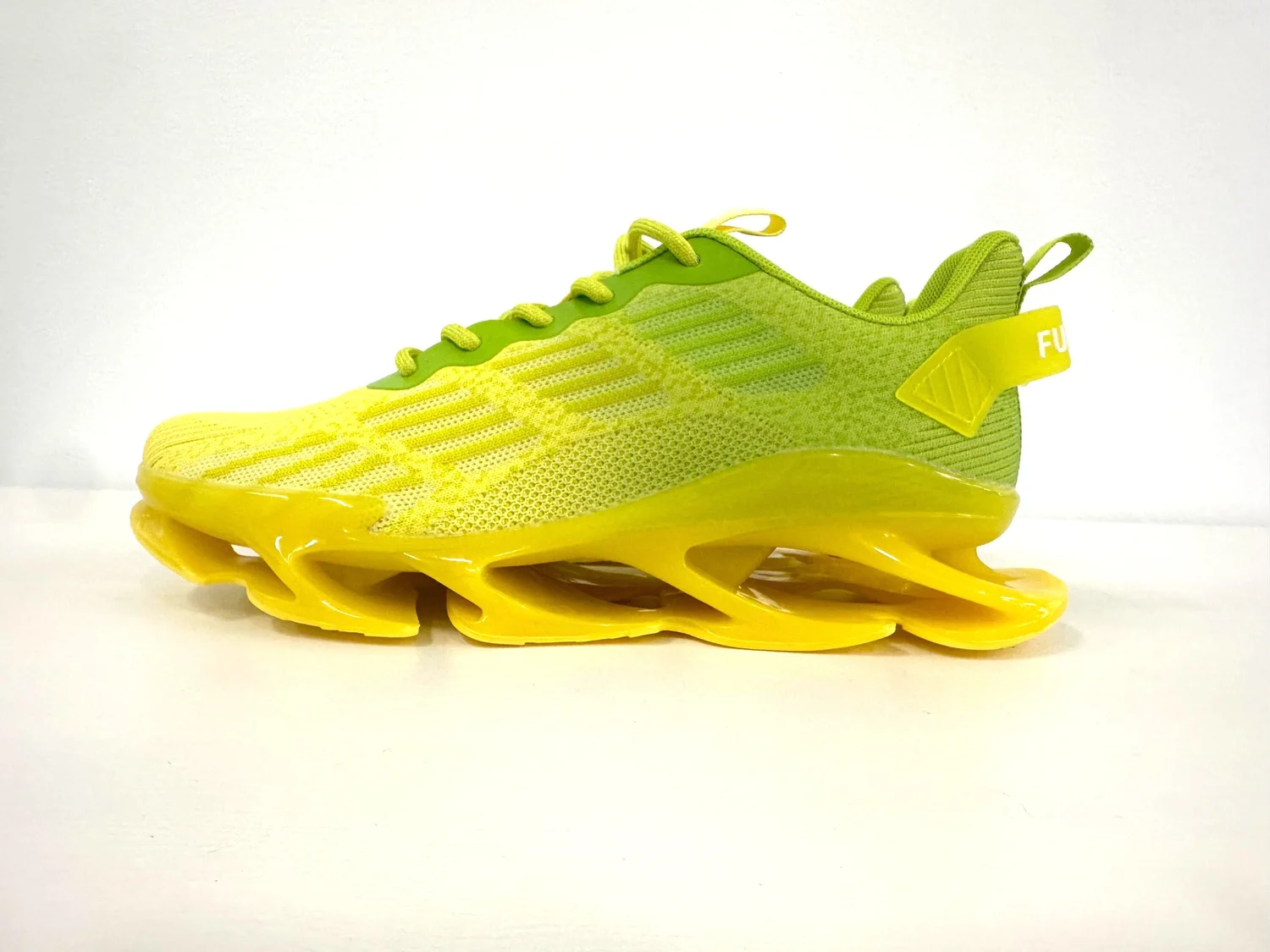 Unisex Yellow/Green FULLAFITT Split Sole Running Shoes 