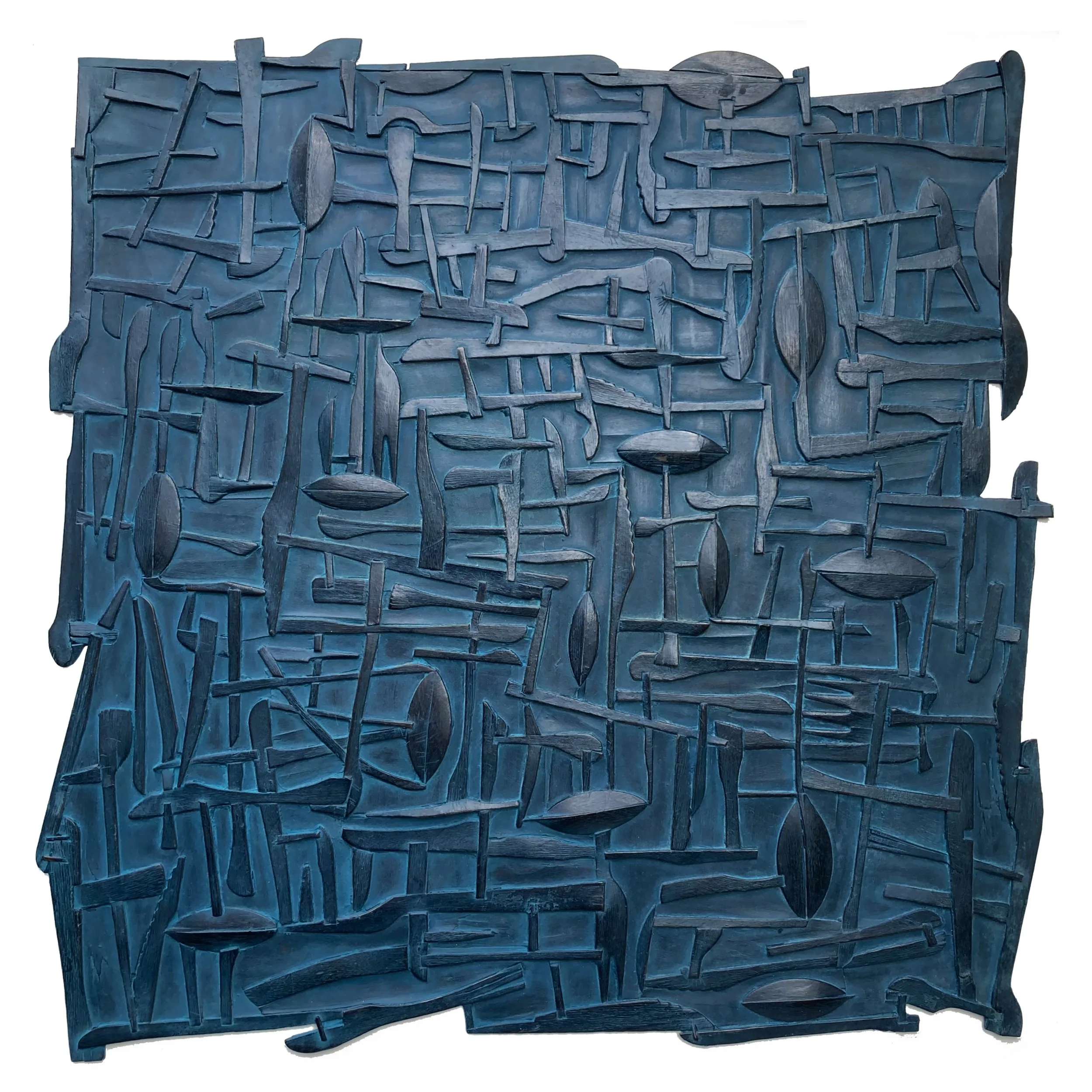 Seedbed, plywood, beech and enamel paint 45cmx45cm