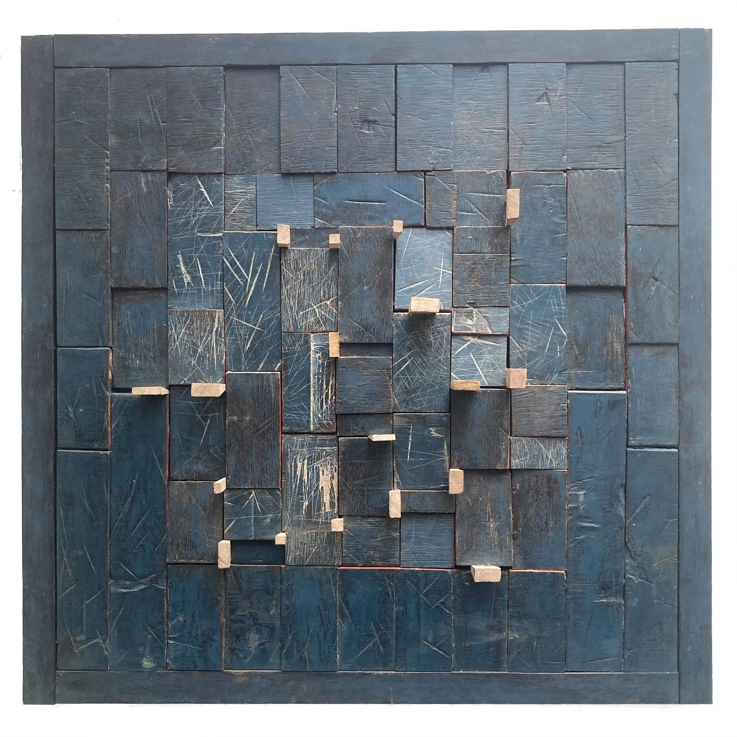 Blockade, plywood, oak and enamel paint 60cmx60cm