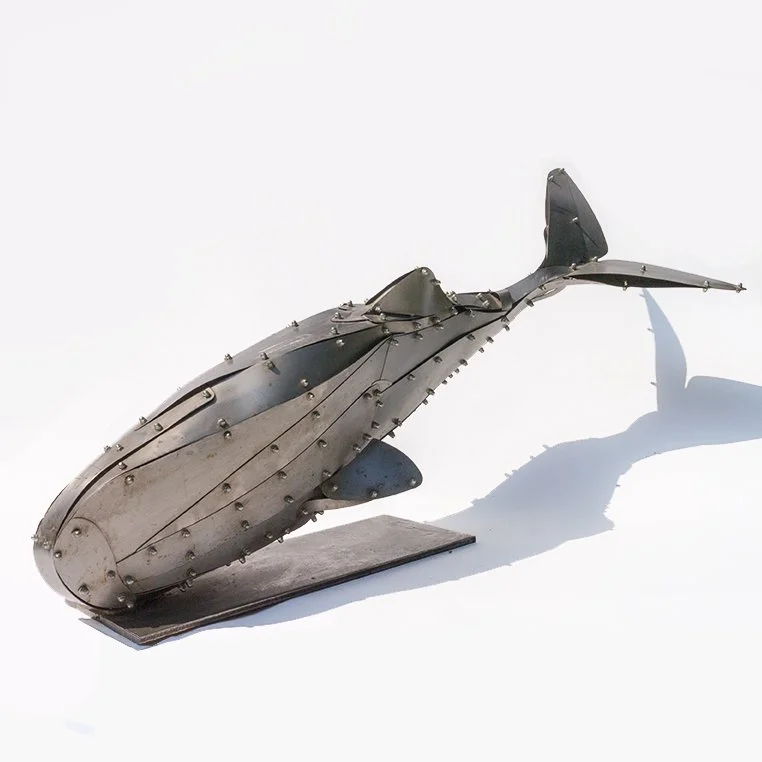Whale in Blade, bolted carbon steel 120cmx60cm