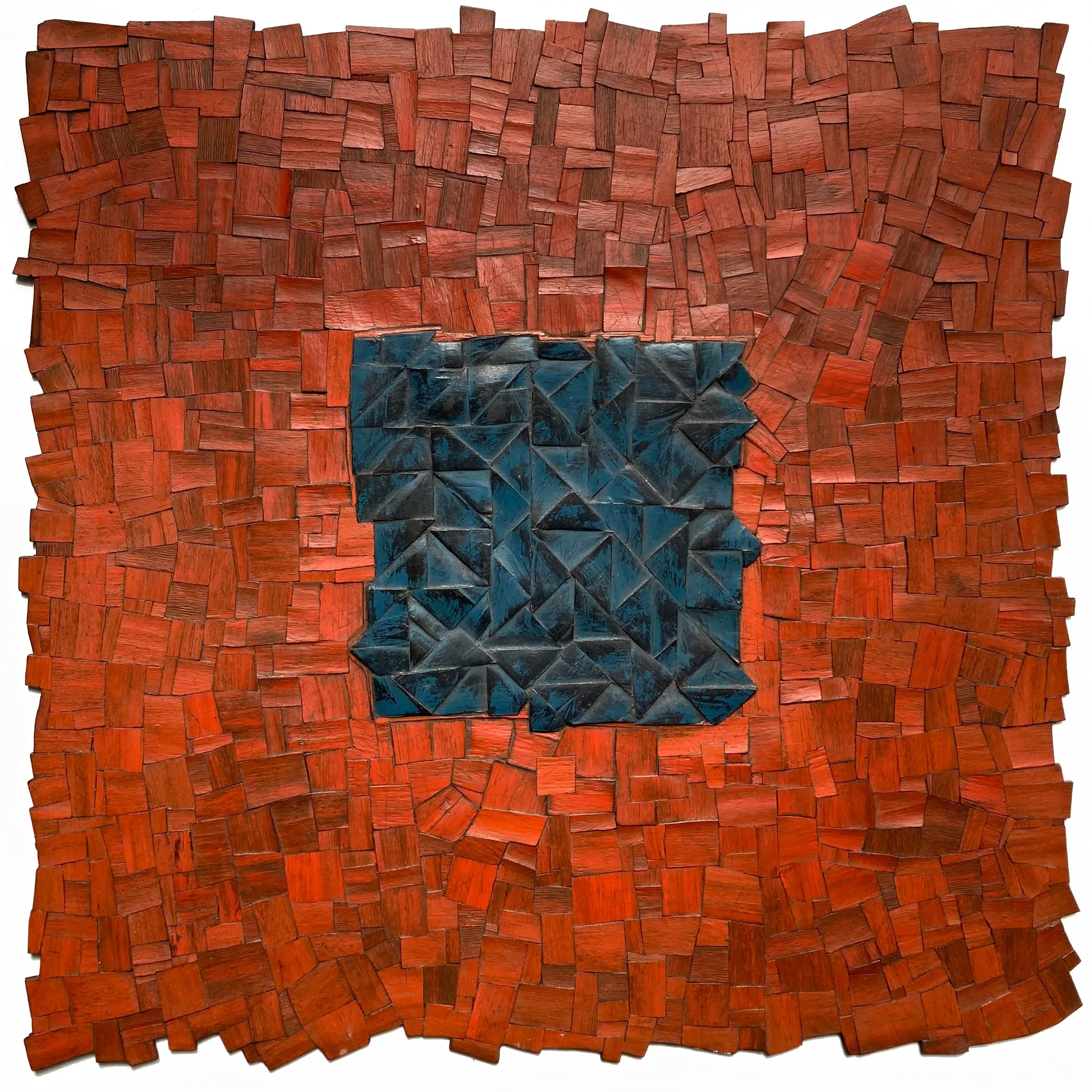 Orange Crate, Fruitbox and enamel paint
60cmx60cm