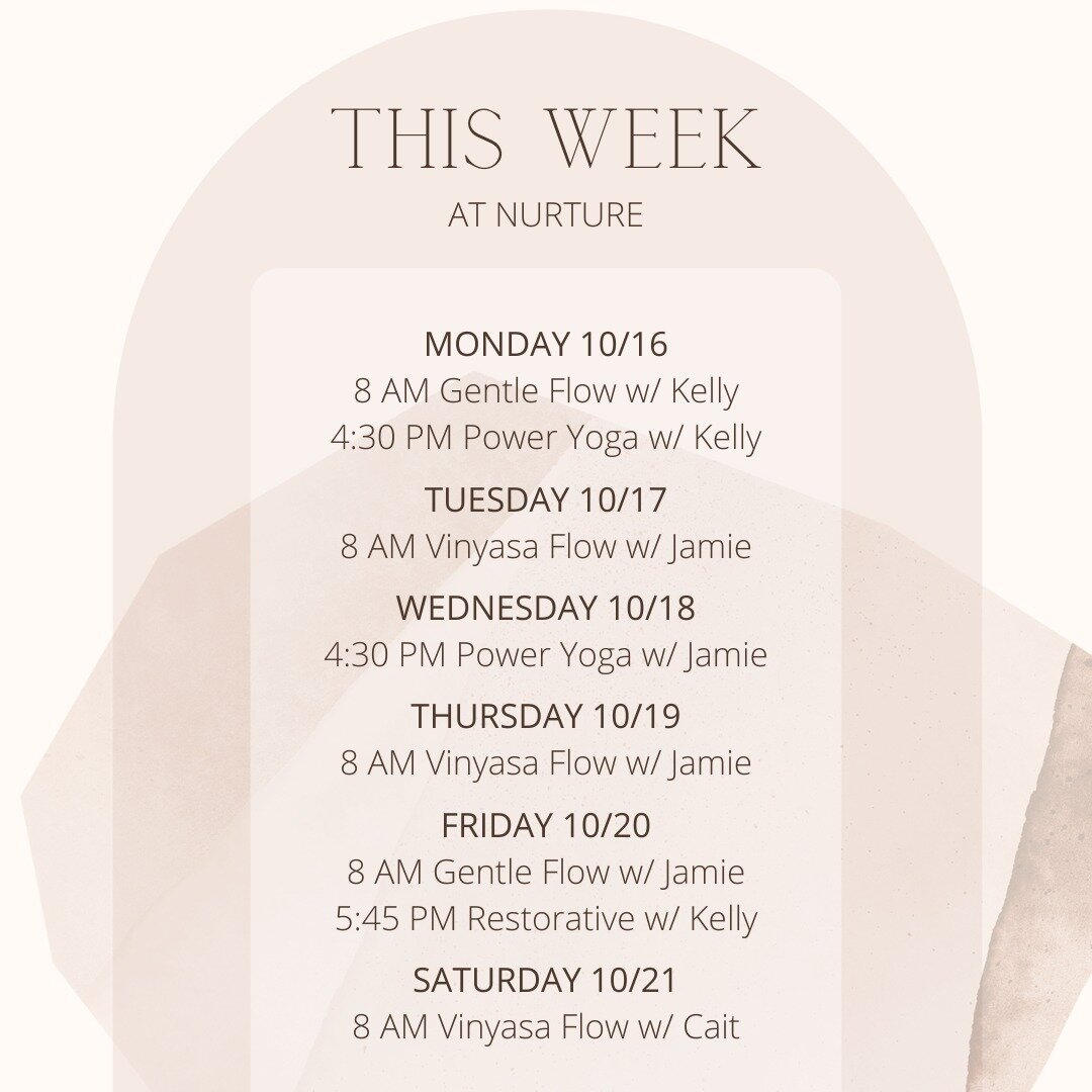 This week at Nurture! Only 2 weeks left to practice with us at the Haleiwa Gym. Come join us for a class! ❤️ Sign up online, link in bio.