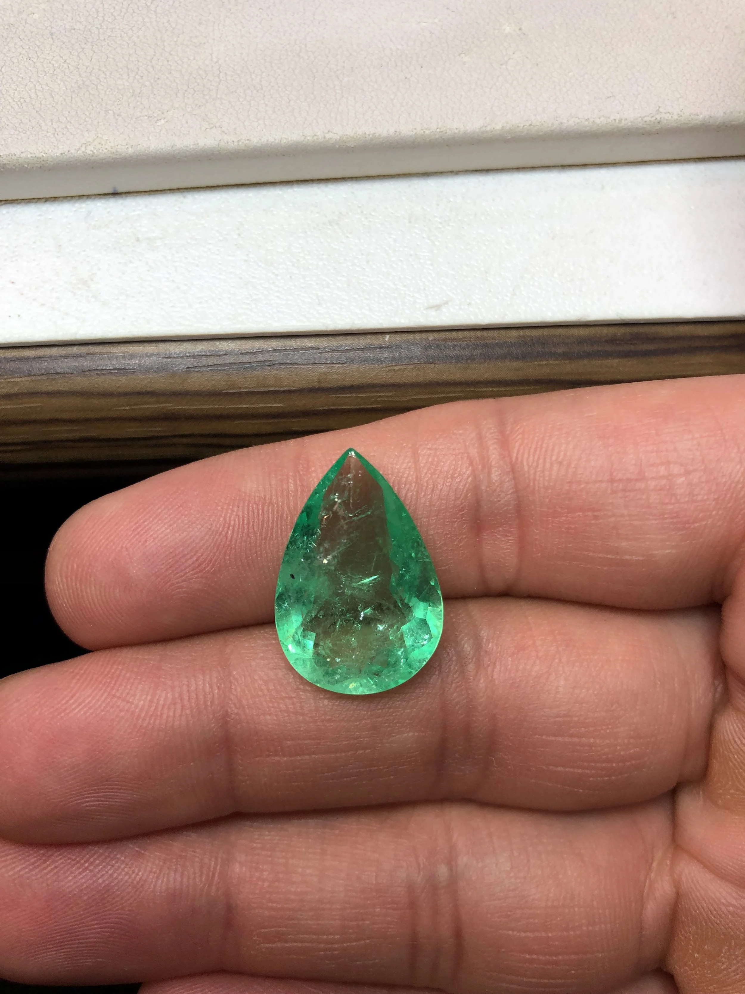Natural Colombian Emerald Pear