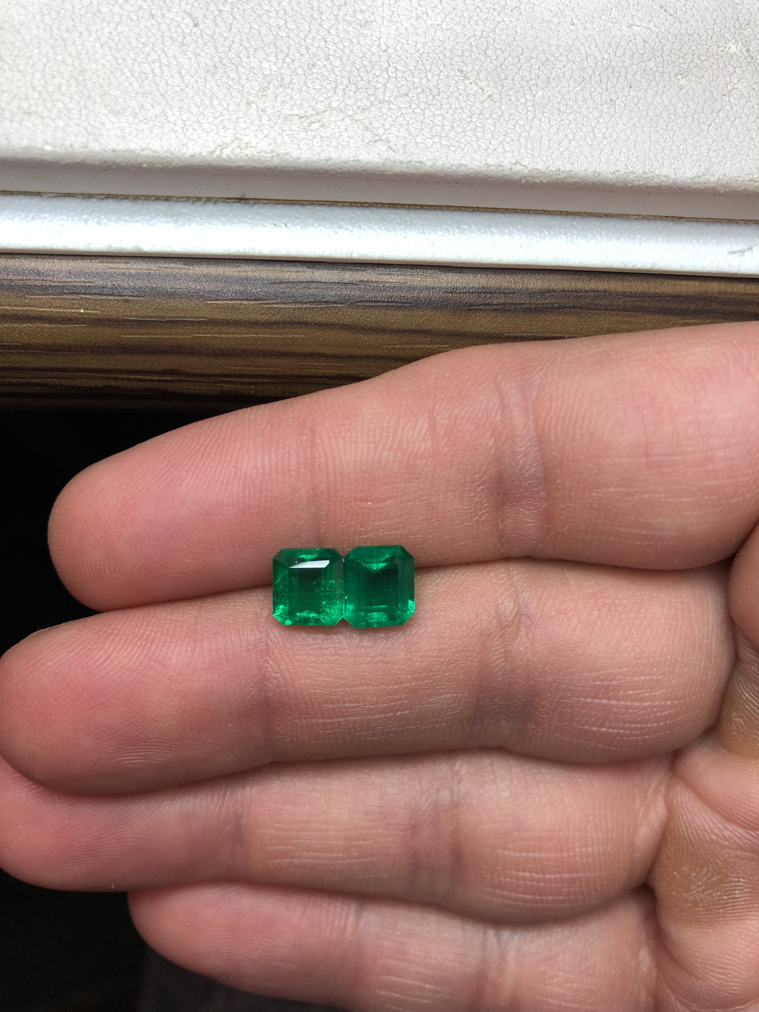 Natural Colombian Emerald Pair