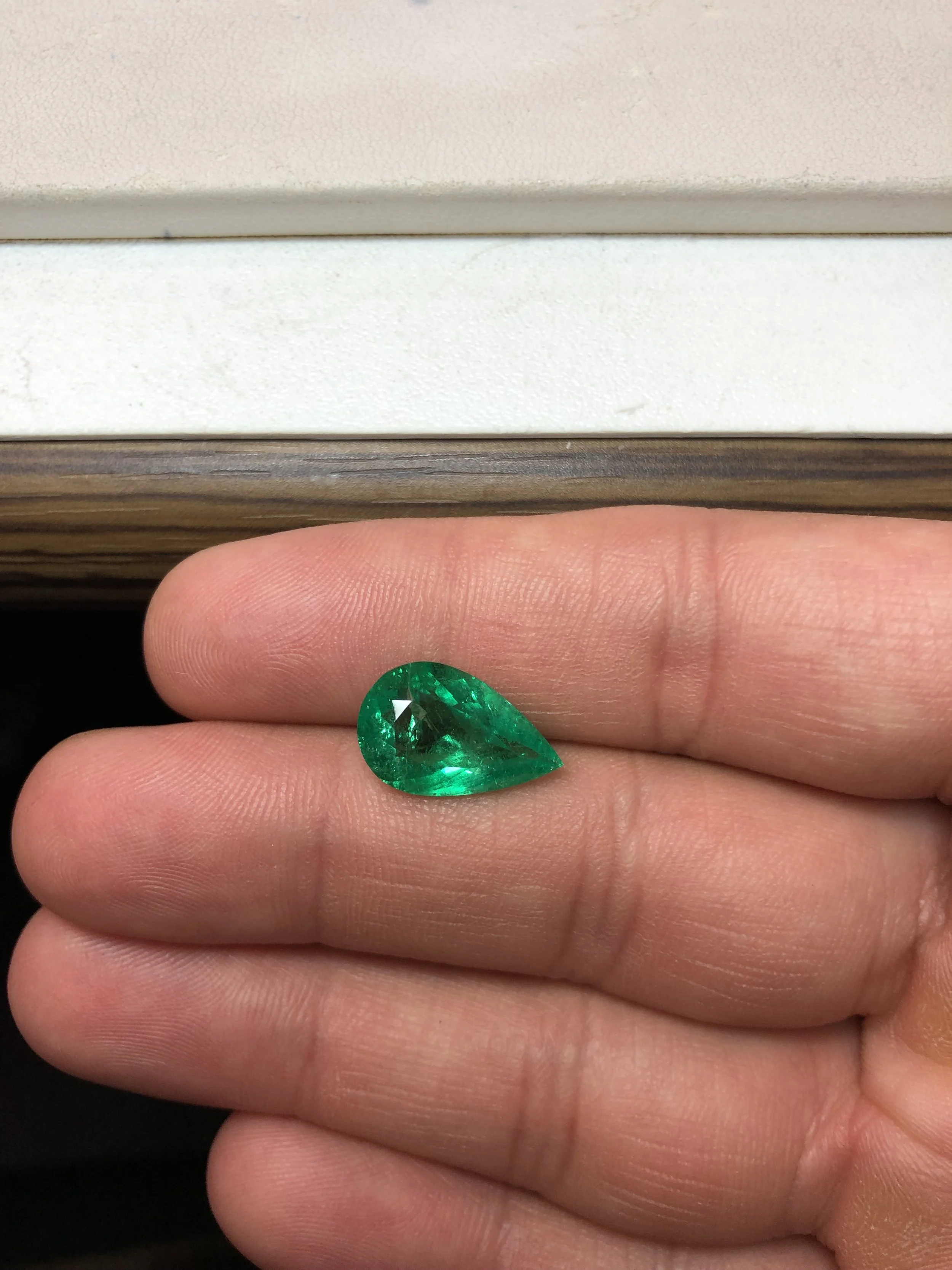 Natural Colombian Emerald Pear