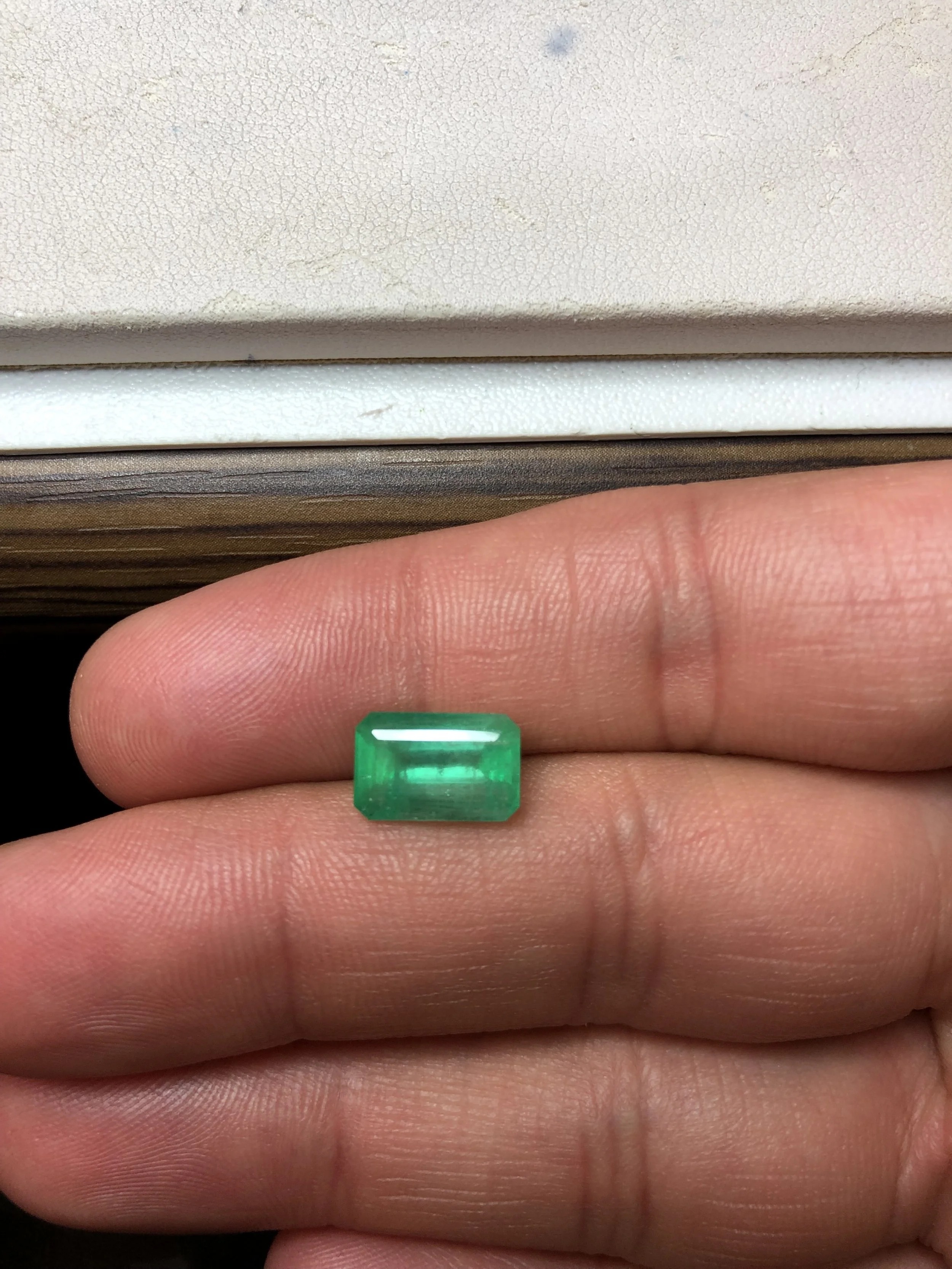 Natural Colombian Emerald Elongated