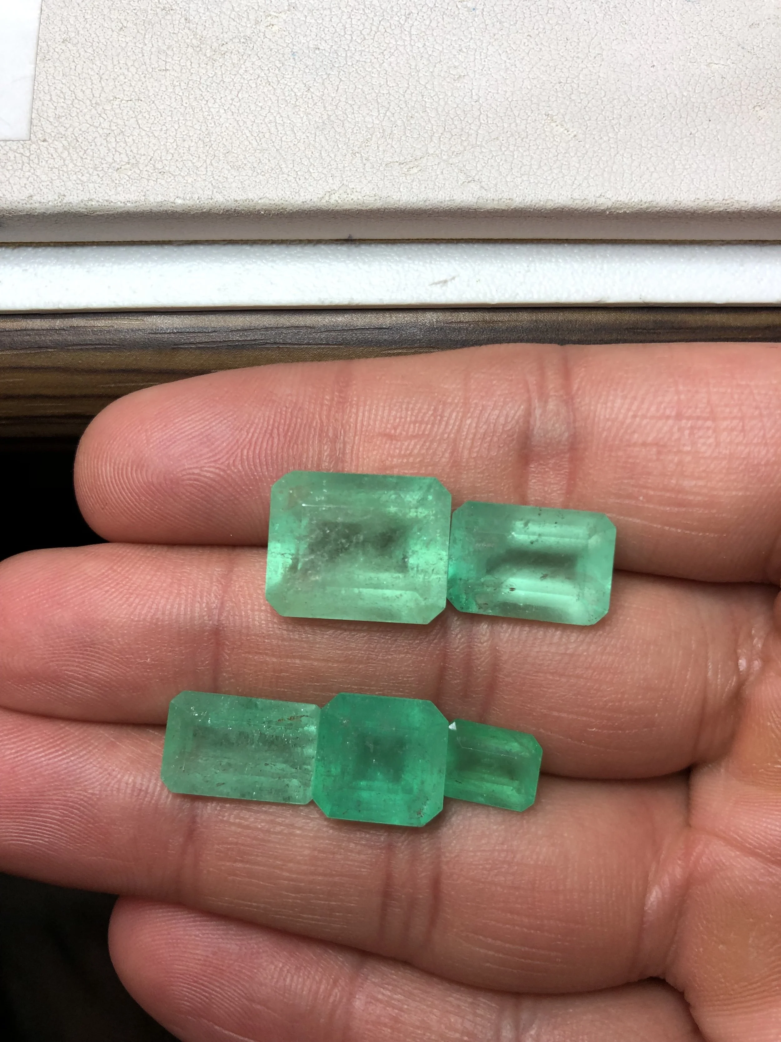 Natural Colombian Emeralds cut