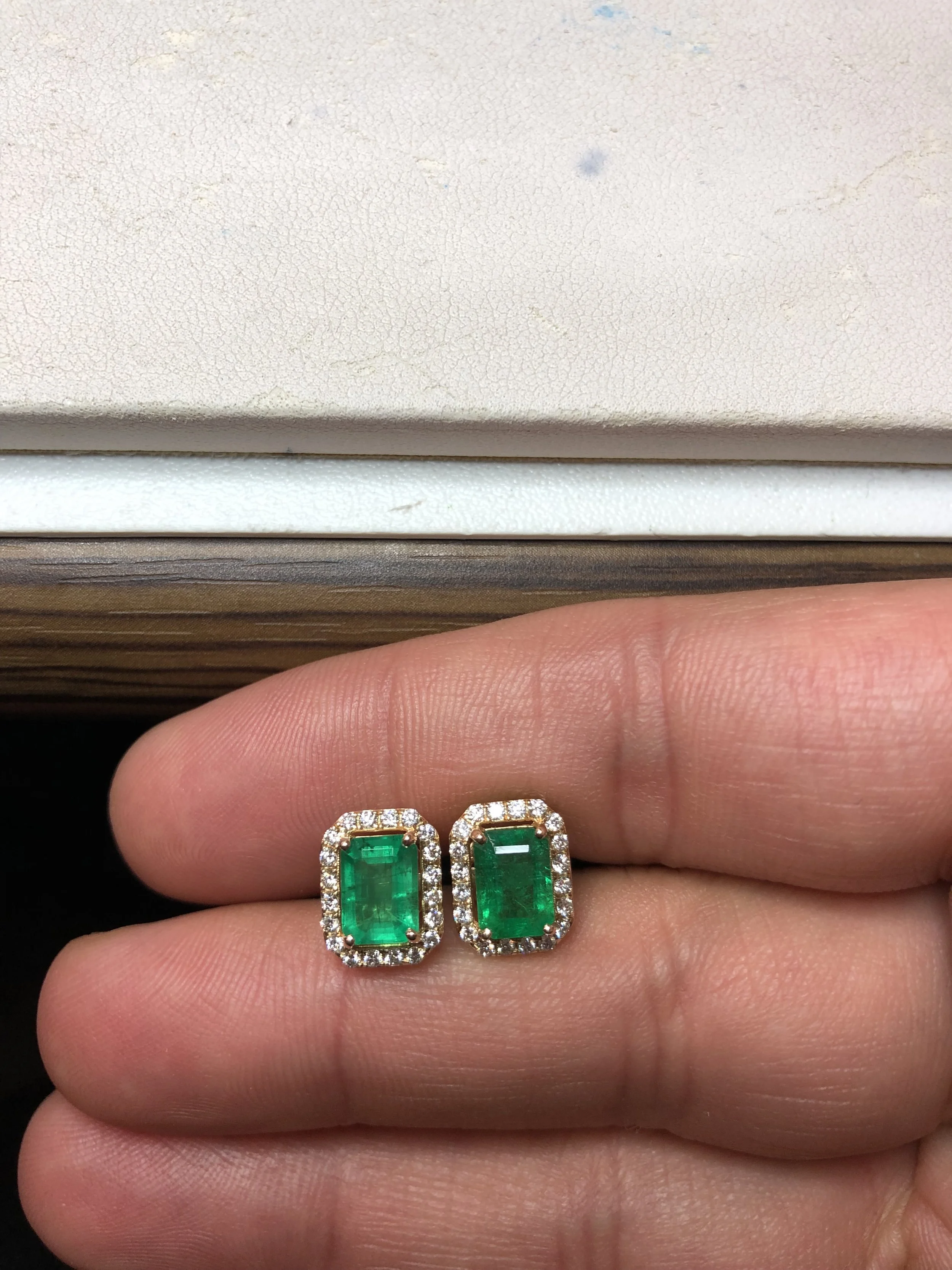 Emerald Diamond Earrings