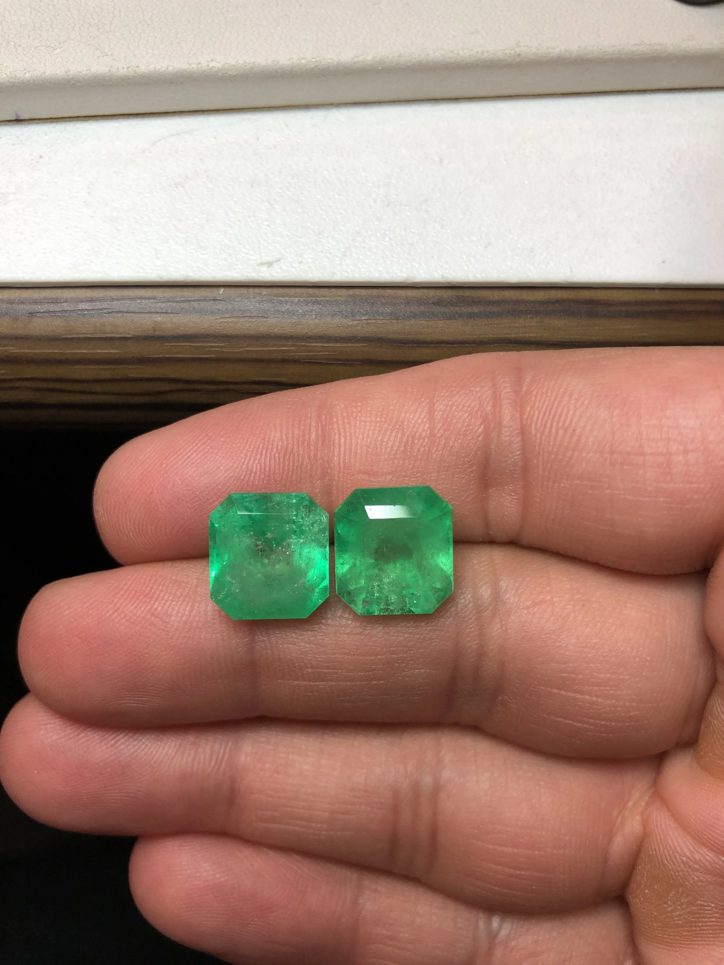 Natural Colombian Emerald Pair