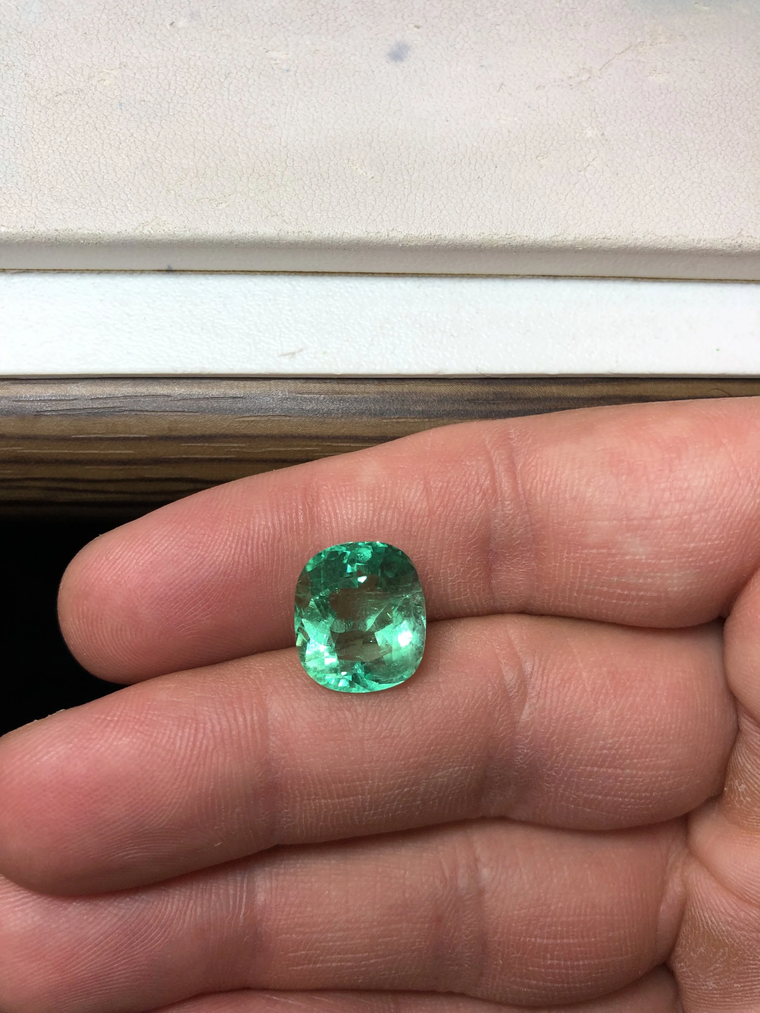 Natural Colombian Emerald Cushion