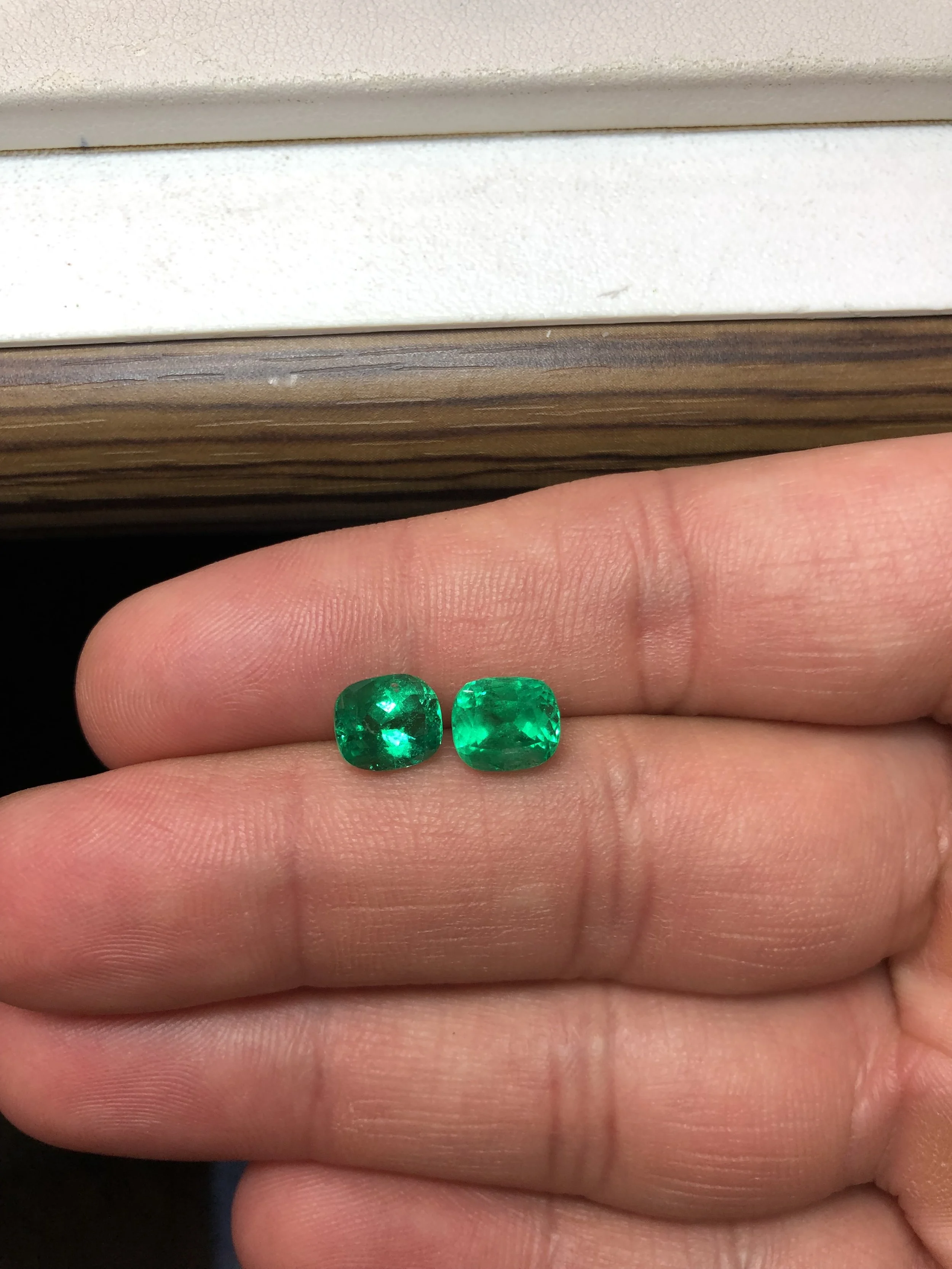 Natural Colombian Emerald Pair