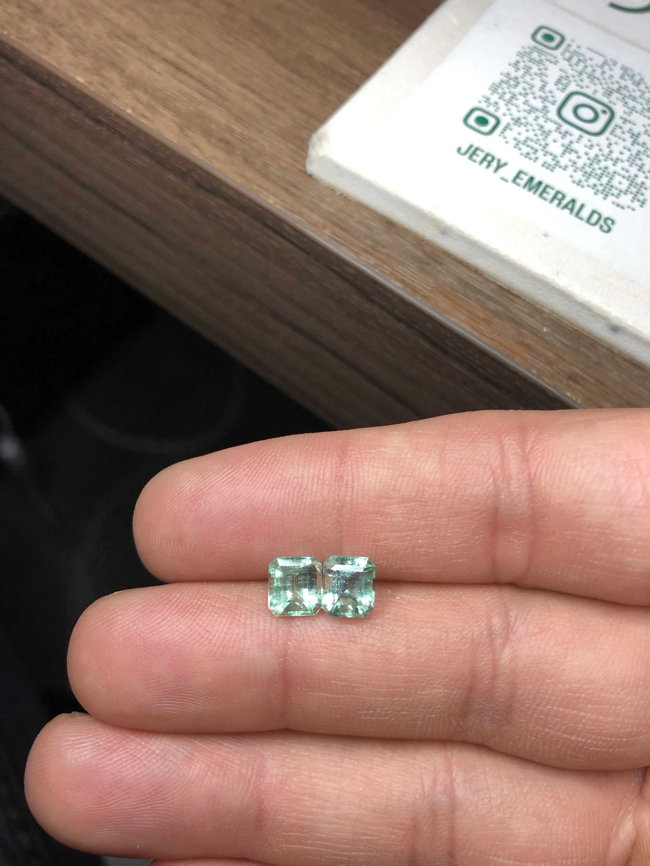 Natural Colombian Emerald Pair