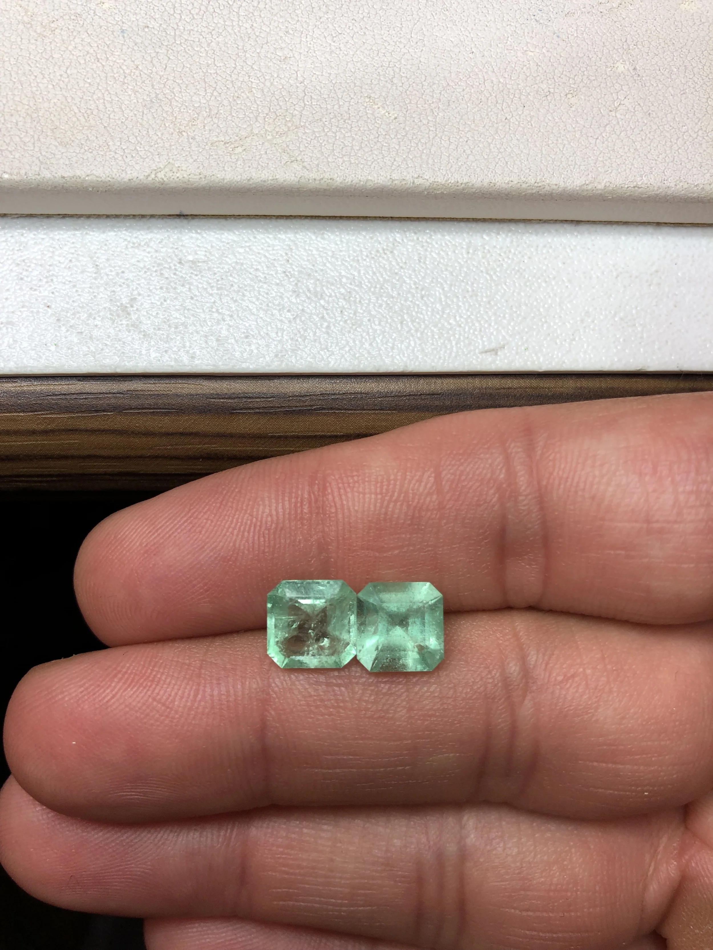 Natural Colombian Emerald Pair