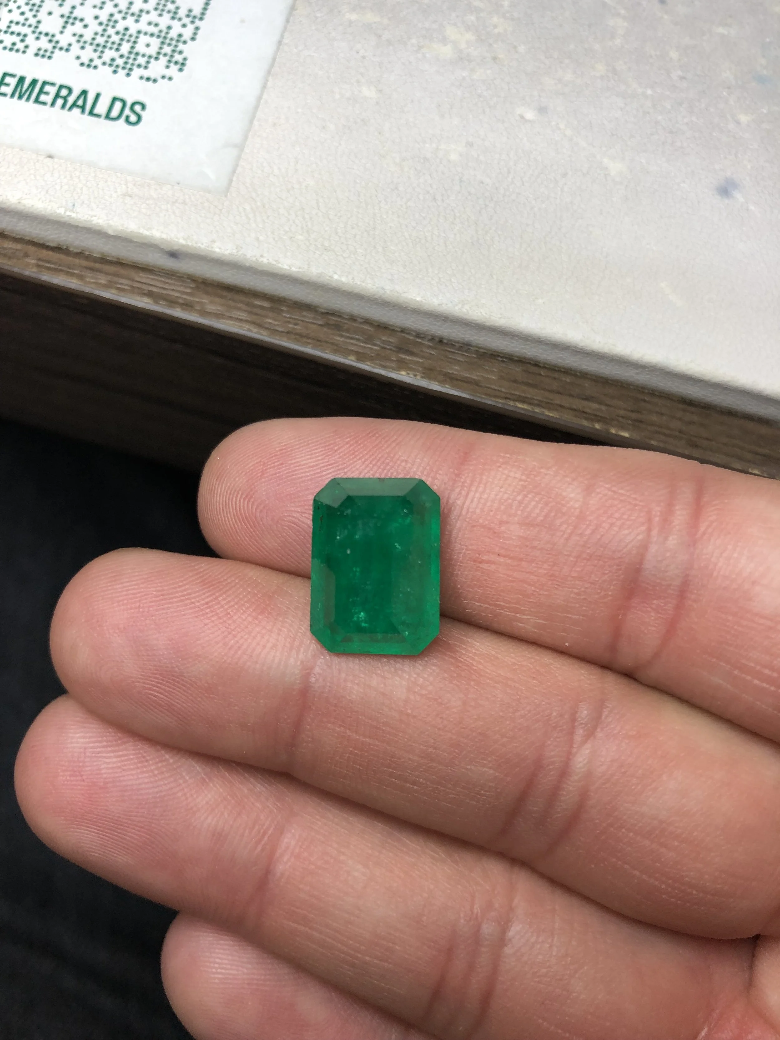 Natural Colombian Emerald Elongated