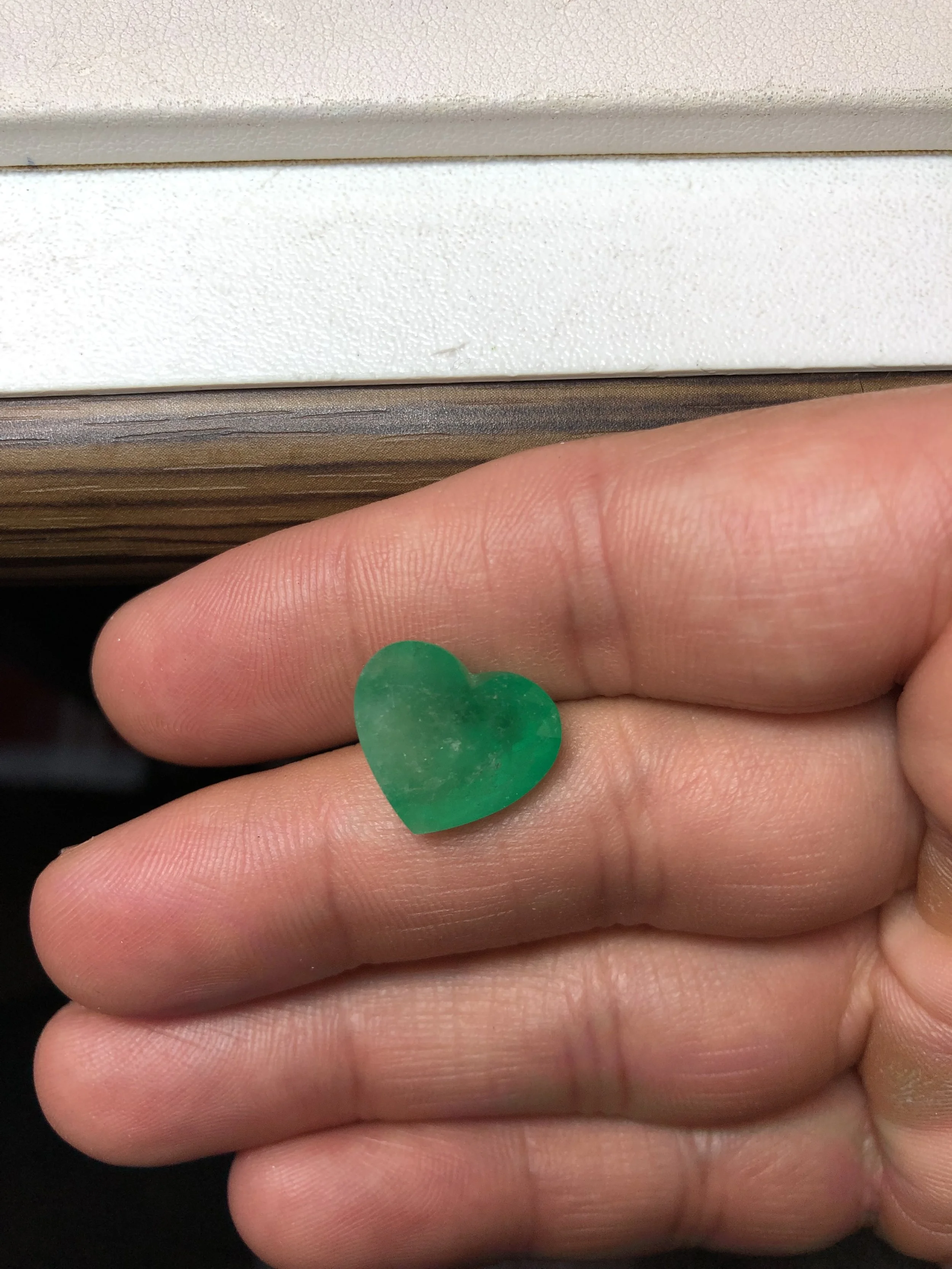 Natural Colombian Emerald Heart-shaped